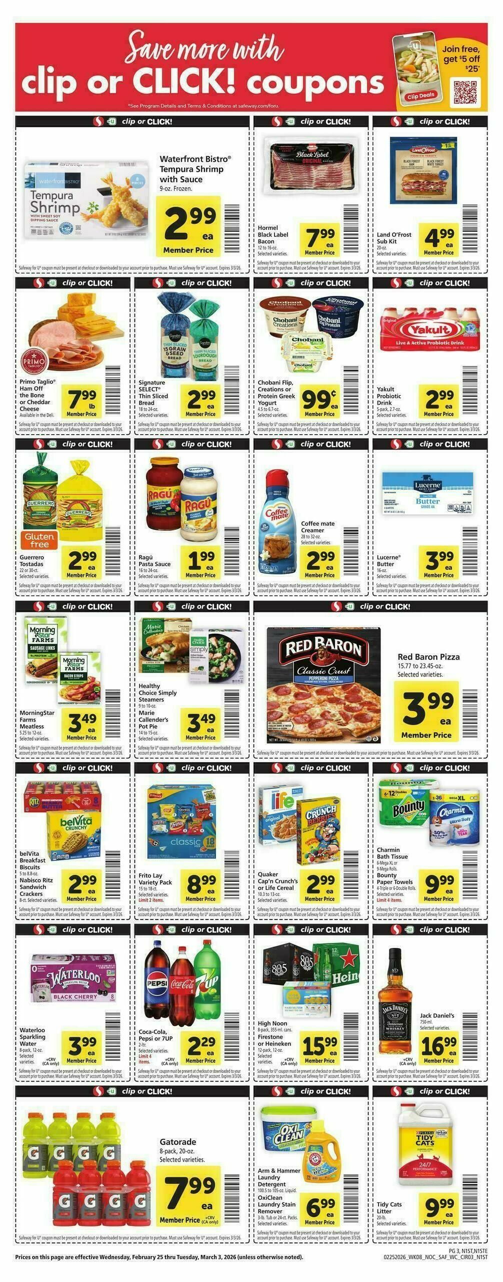 Safeway Weekly Ad from February 25