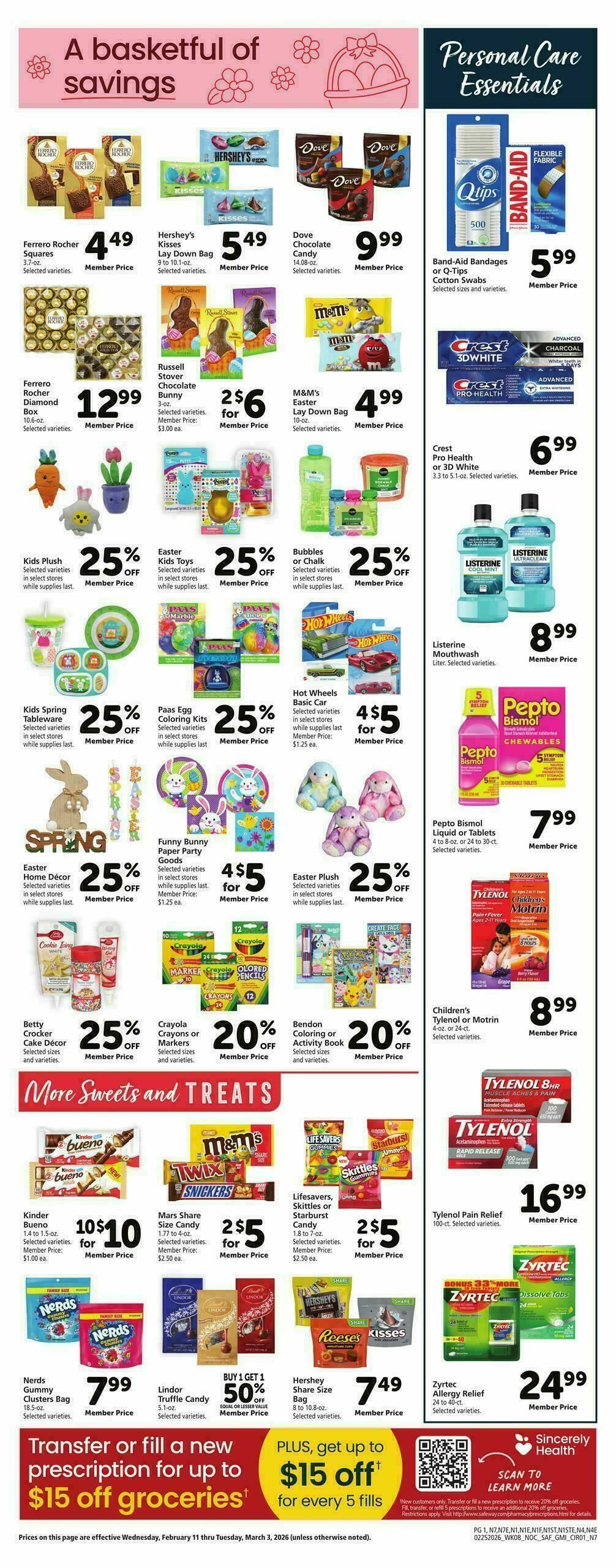Safeway Weekly Ad from February 25
