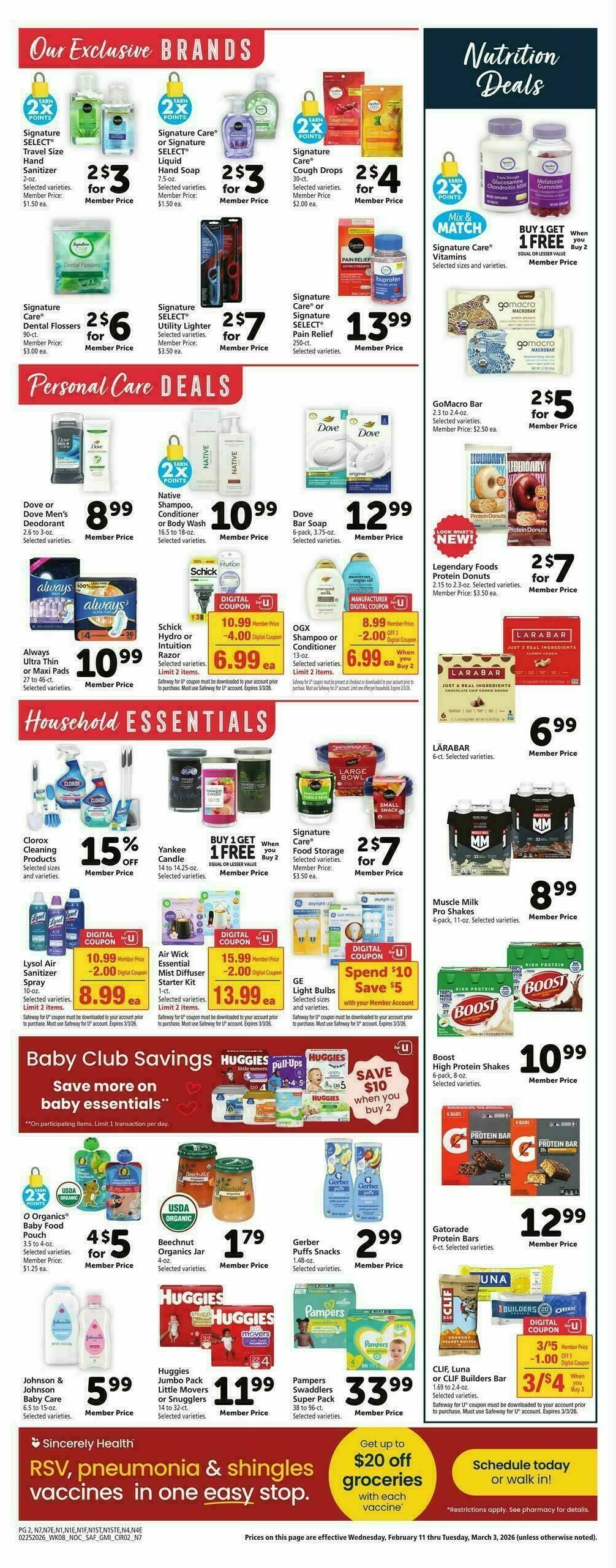 Safeway Weekly Ad from February 25