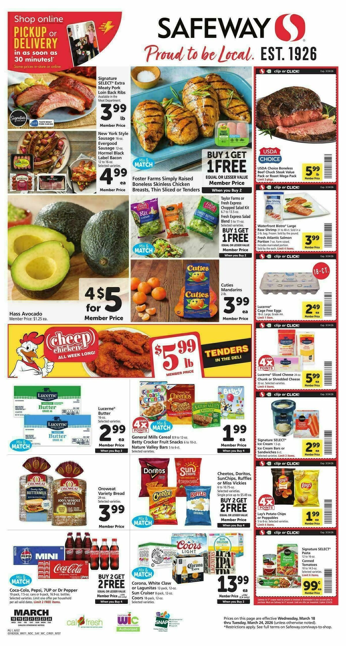 Safeway Weekly Ad from March 18