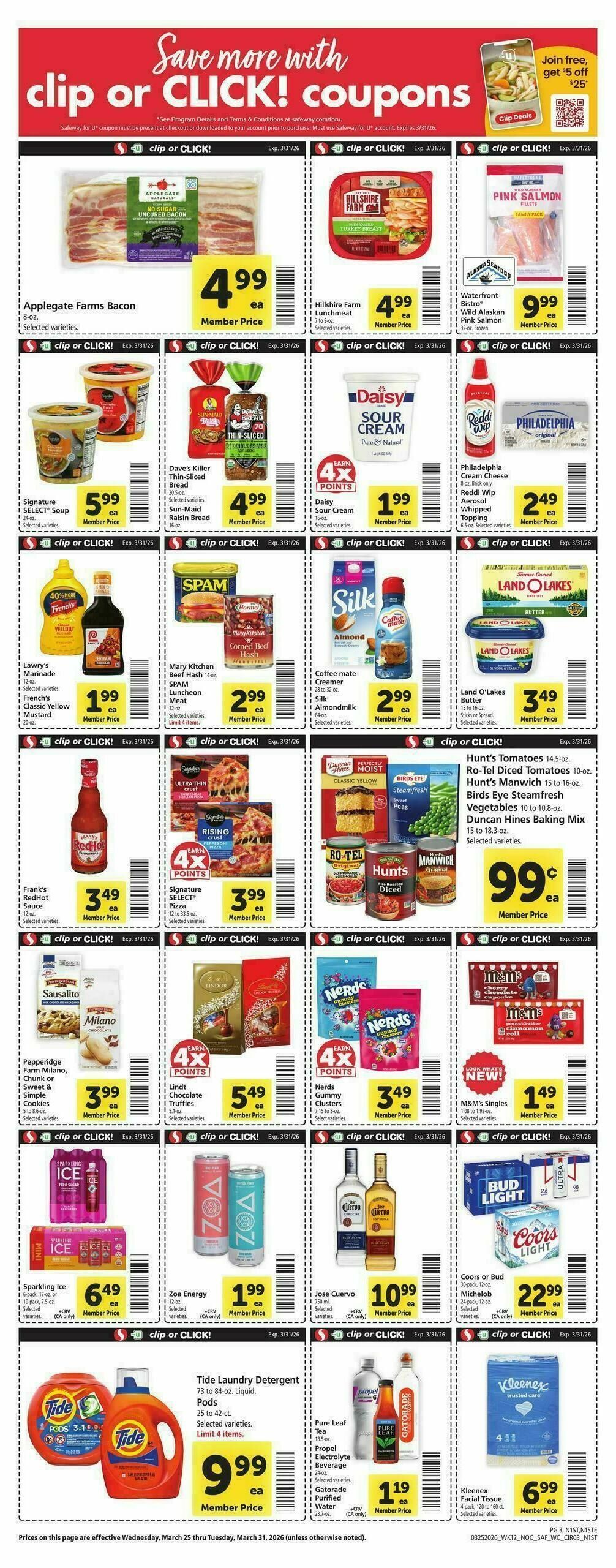 Safeway Weekly Ad from March 25