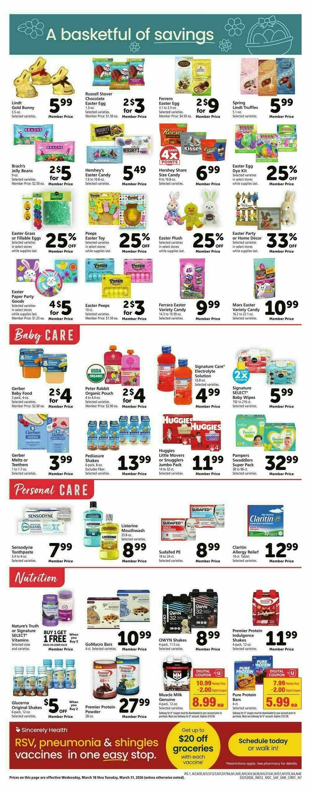 Safeway Weekly Ad from March 25