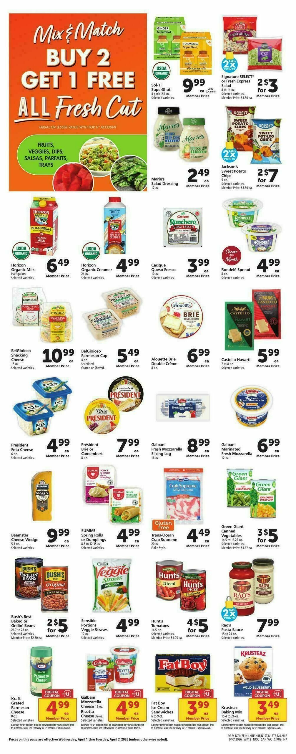 Safeway Weekly Ad from April 1