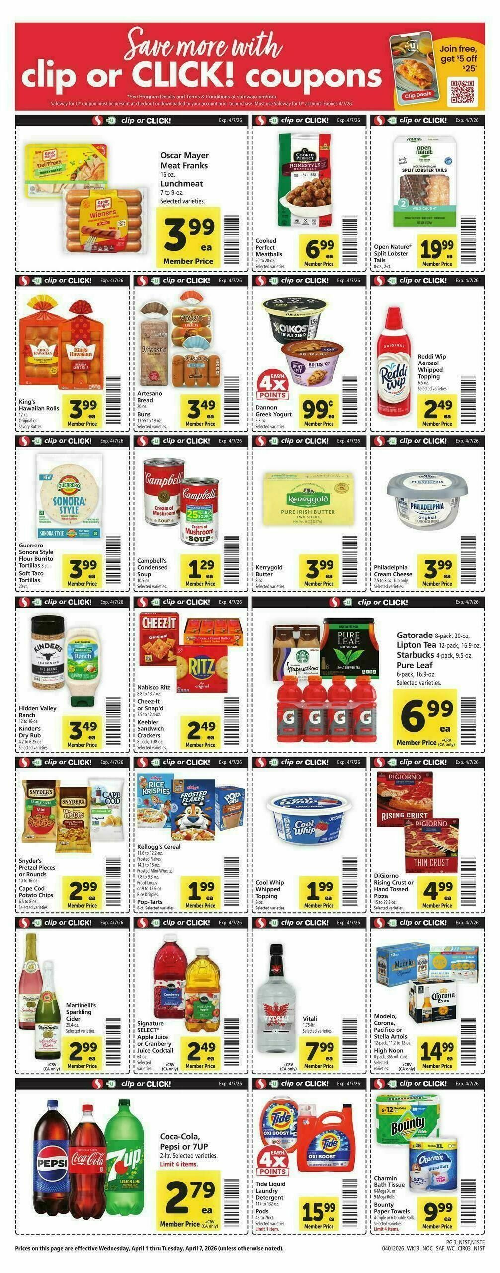 Safeway Weekly Ad from April 1