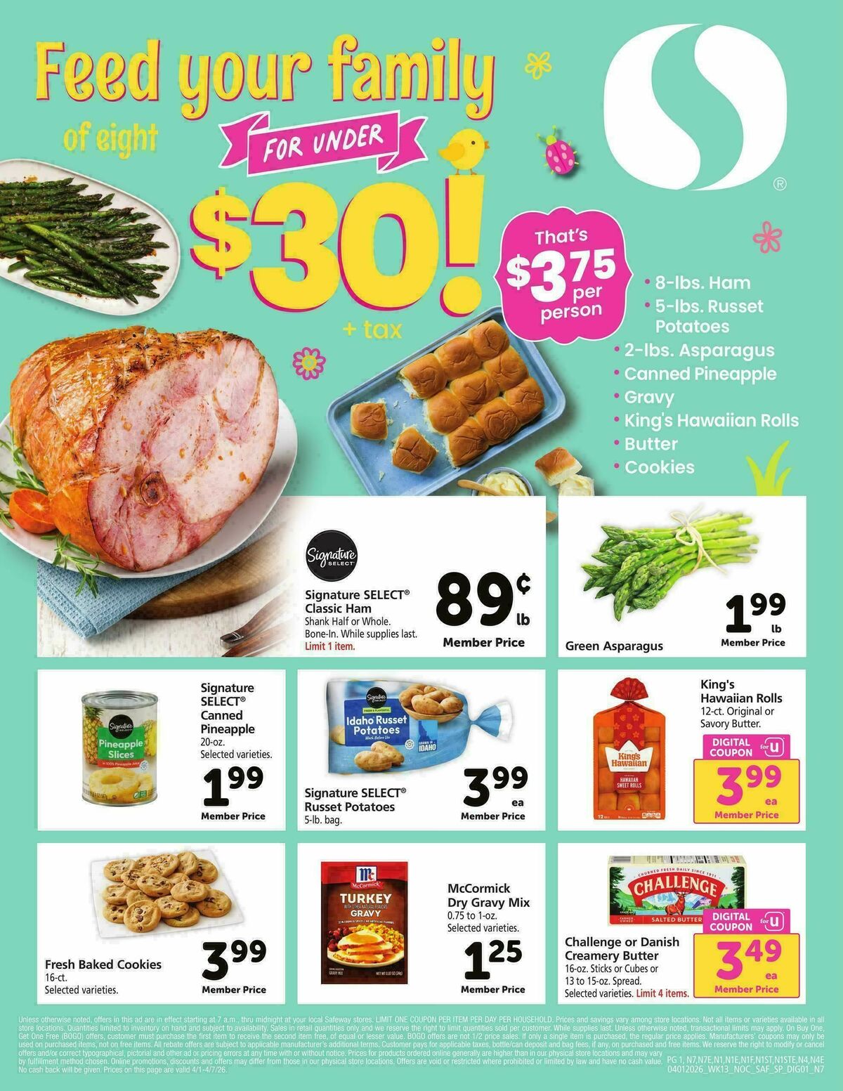 Safeway Specialty Publication Weekly Ad from April 1