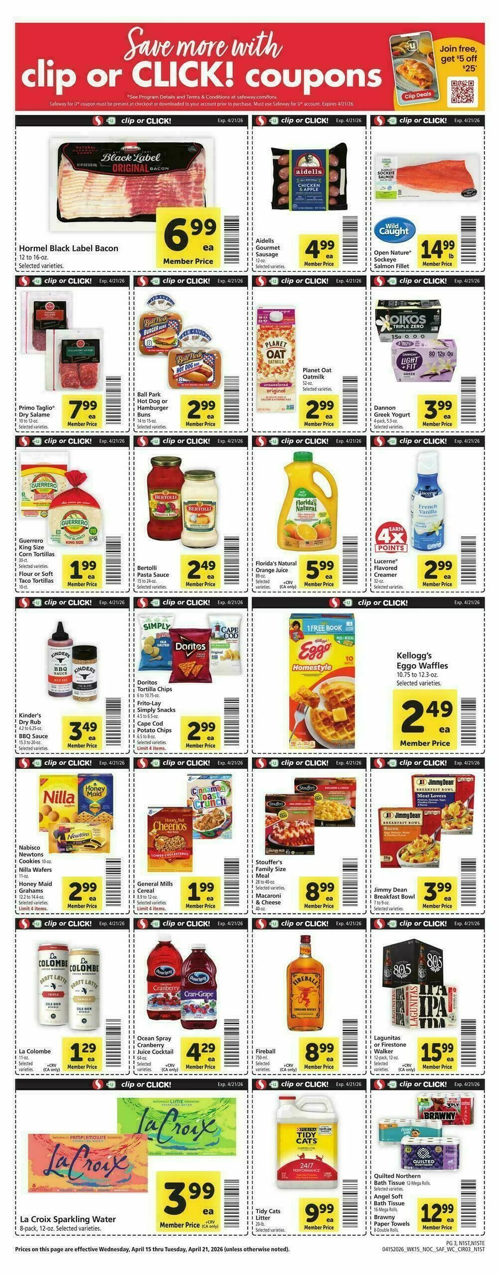 Safeway Weekly Ad from April 15