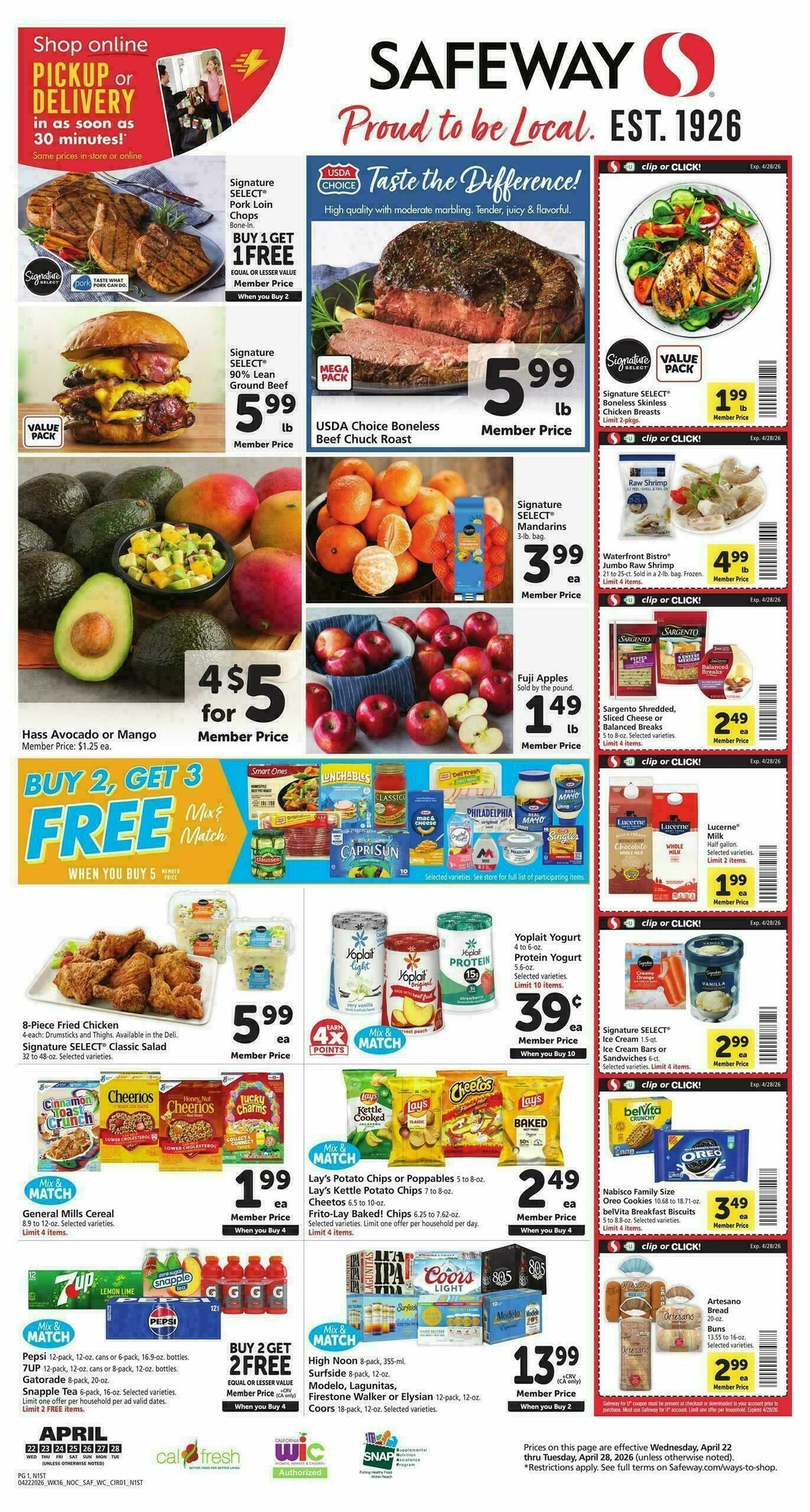 Safeway Weekly Ad from April 22