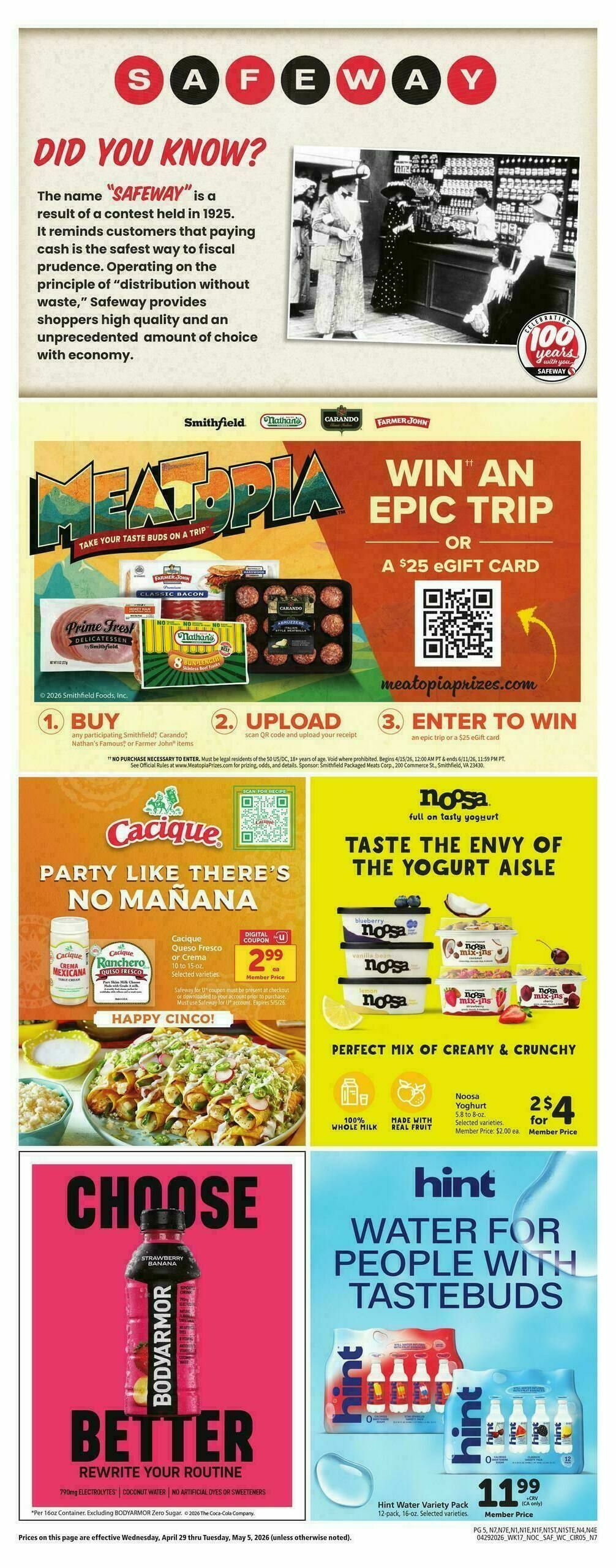 Safeway Weekly Ad from April 29