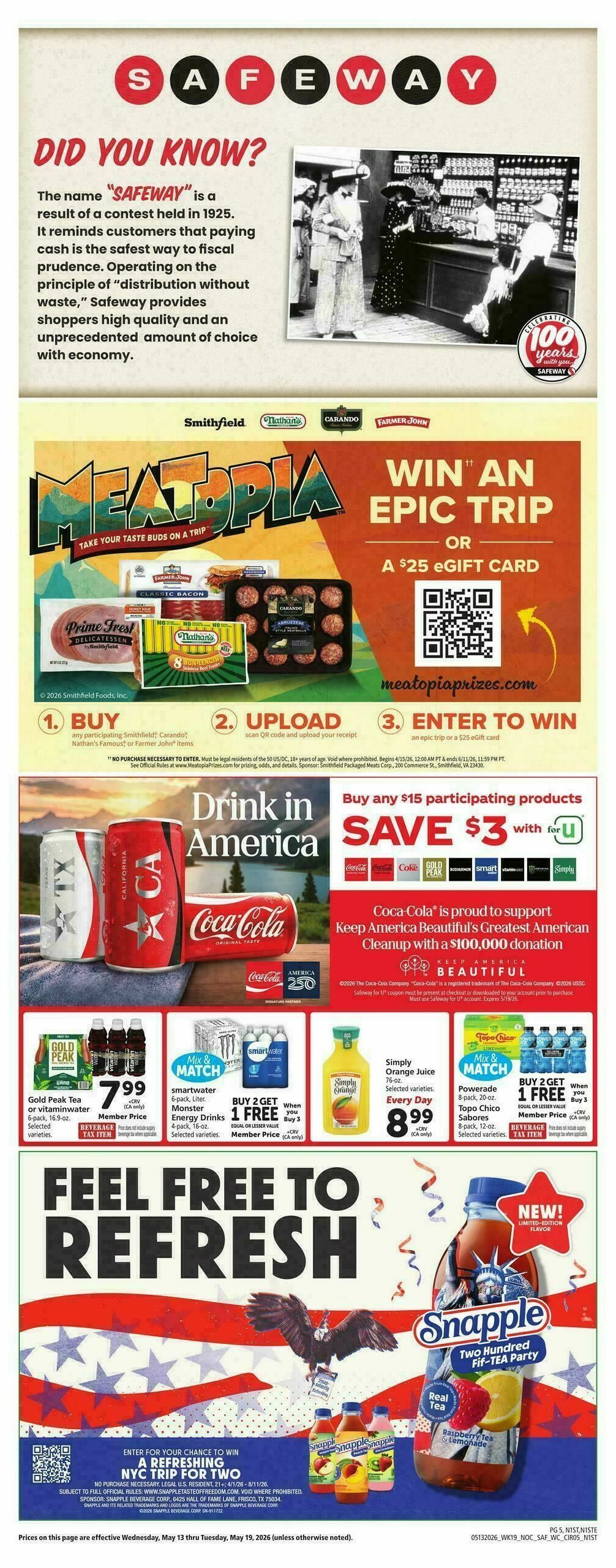 Safeway Weekly Ad from May 13