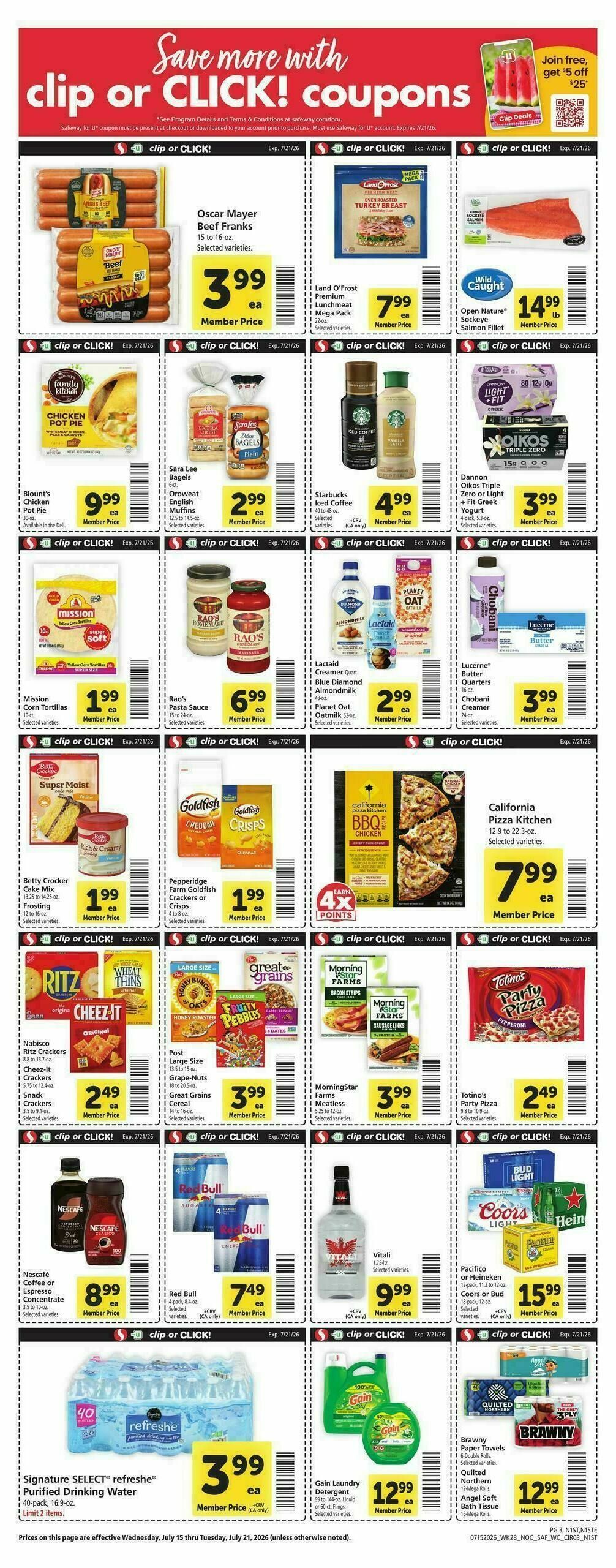 Safeway Weekly Ad from July 15