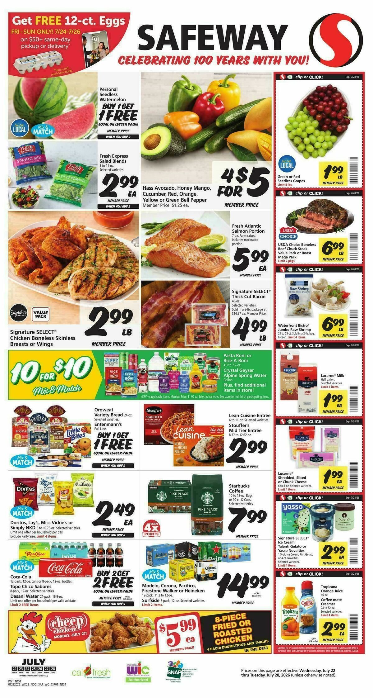 Safeway Weekly Ad from July 22