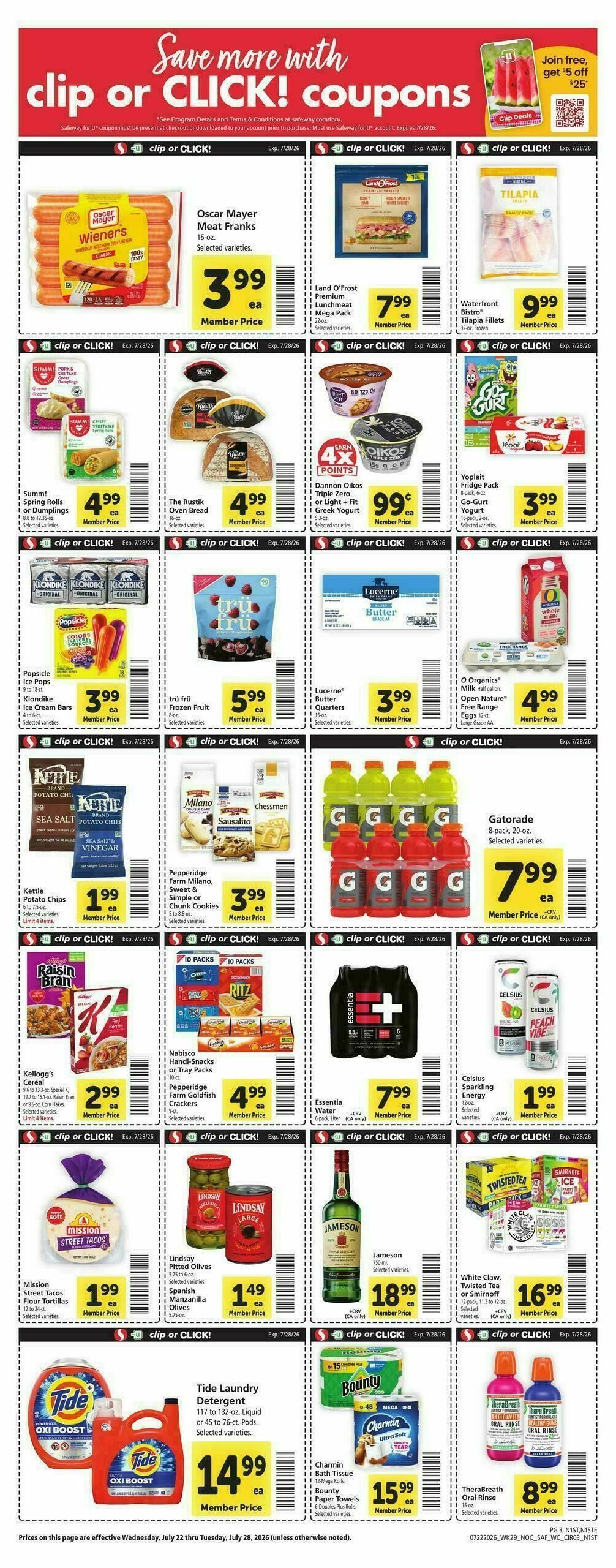 Safeway Weekly Ad from July 22