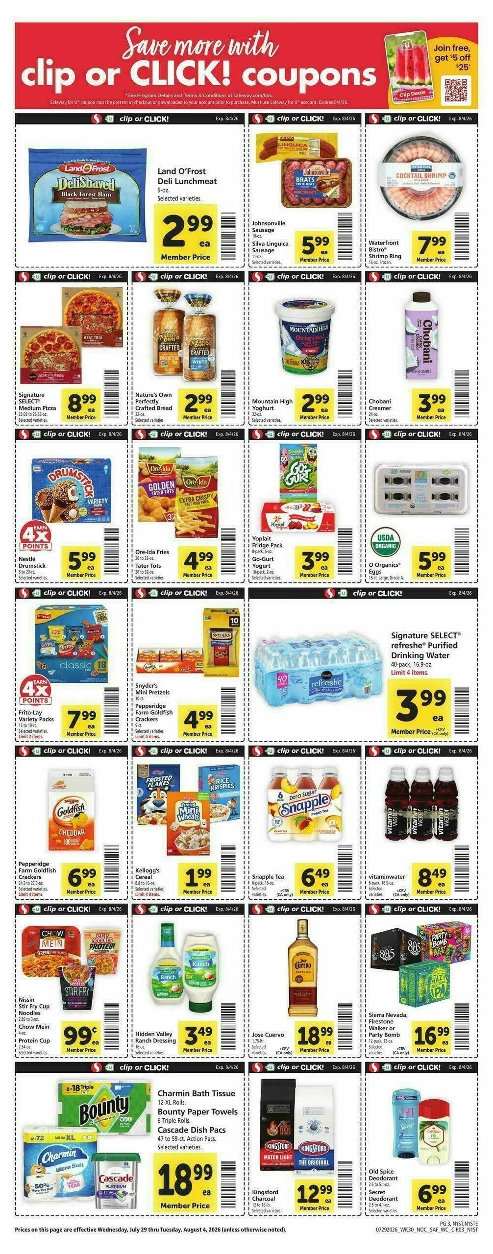 Safeway Weekly Ad from July 29
