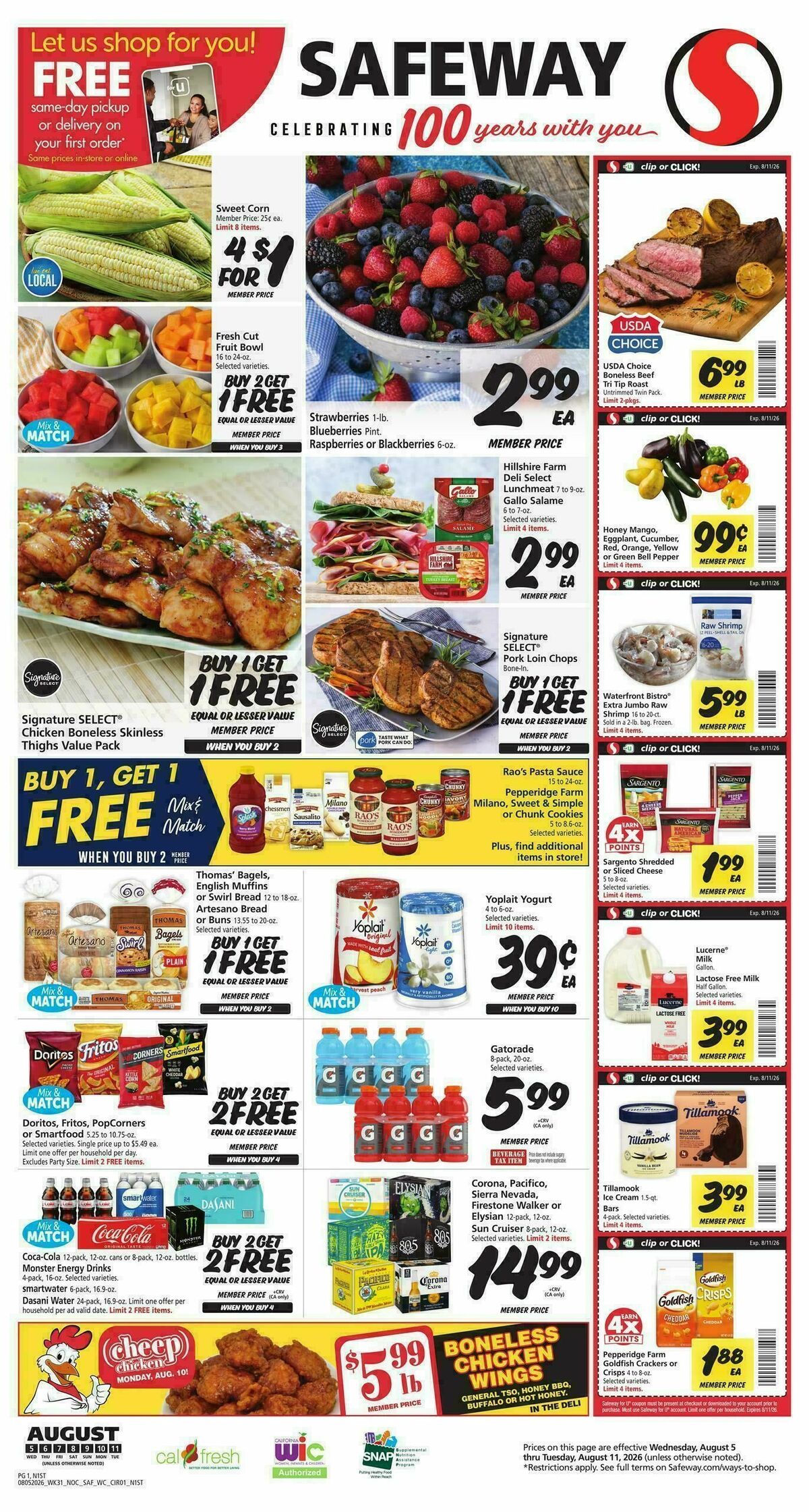 Safeway Weekly Ad from August 5