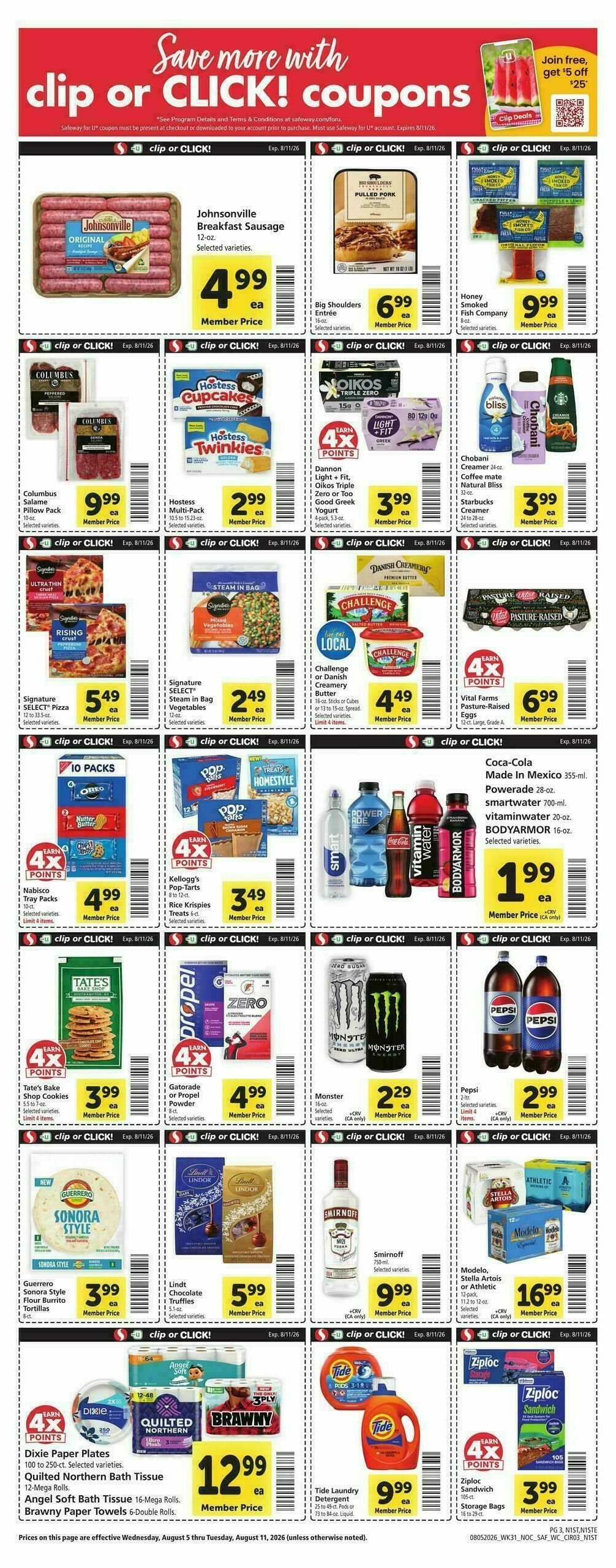 Safeway Weekly Ad from August 5