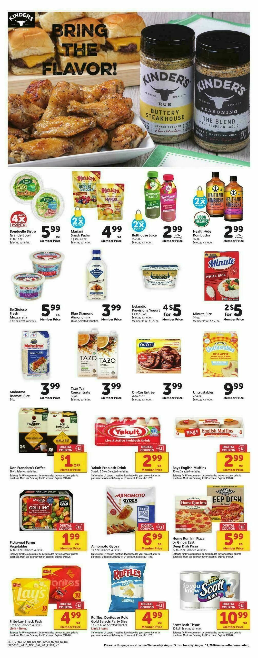 Safeway Weekly Ad from August 5