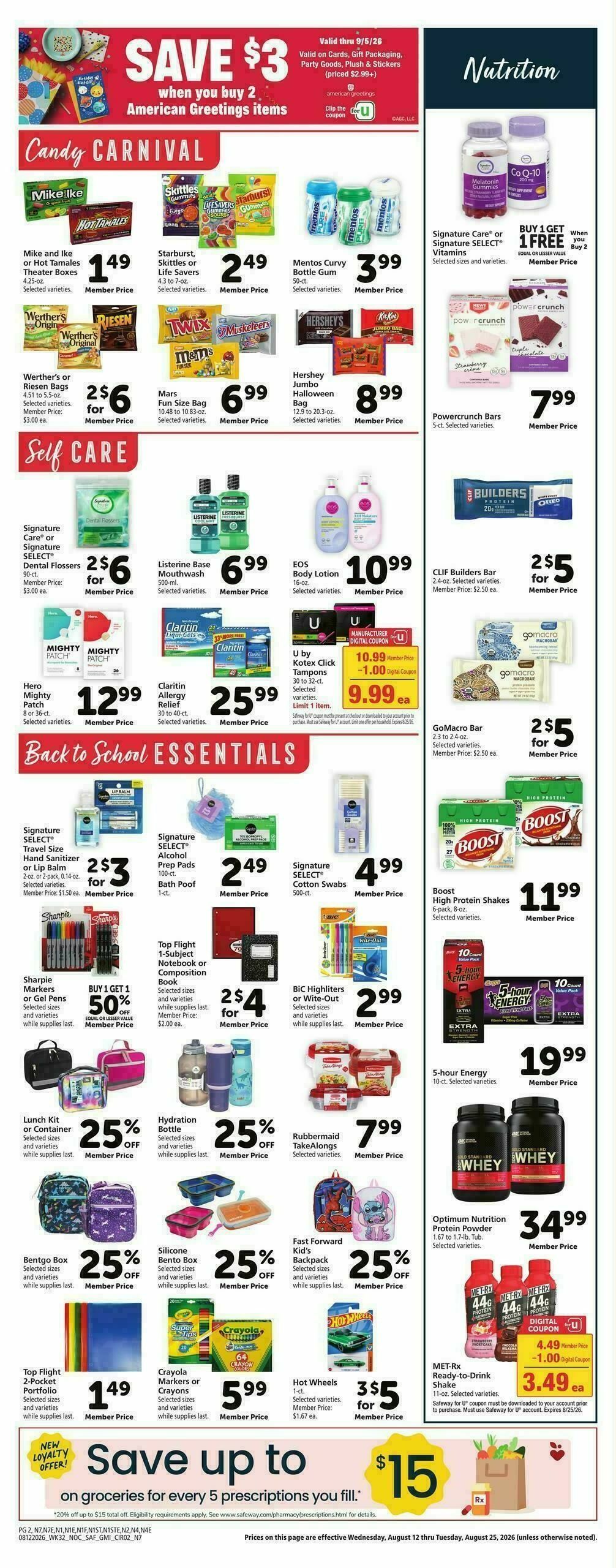 Safeway Weekly Ad from August 12