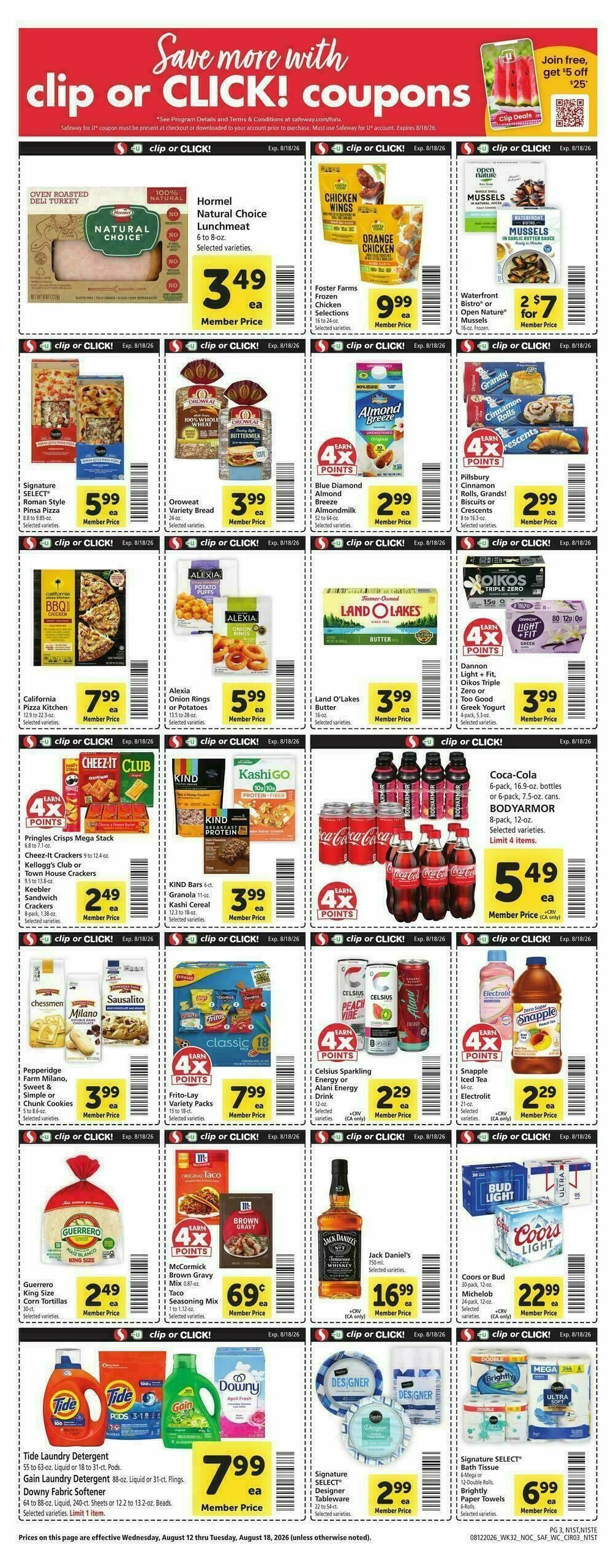 Safeway Weekly Ad from August 12