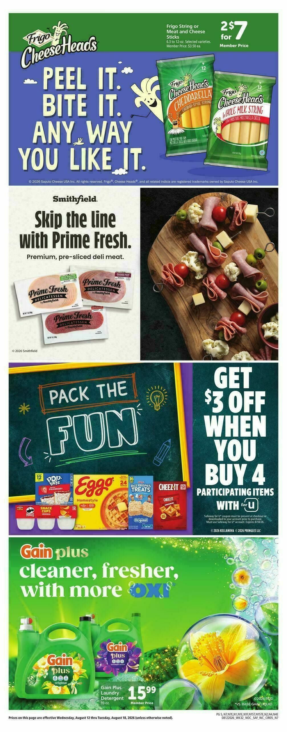 Safeway Weekly Ad from August 12