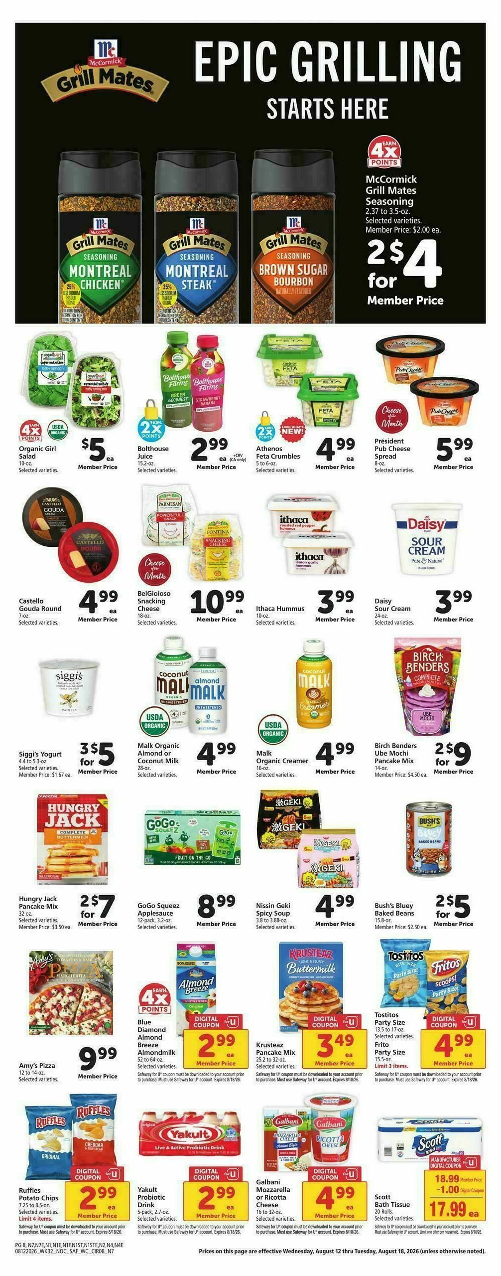 Safeway Weekly Ad from August 12