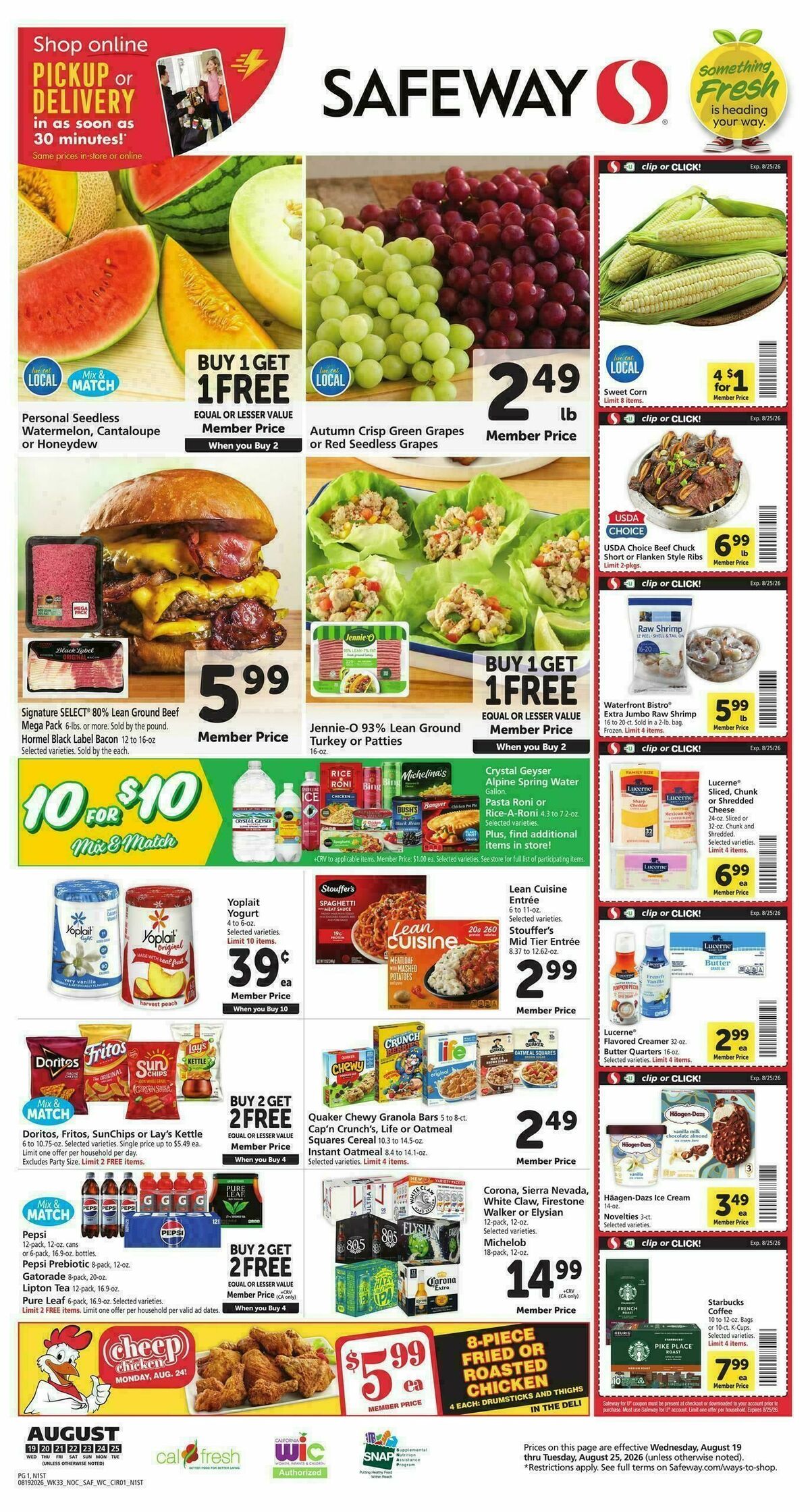 Safeway Weekly Ad from August 19