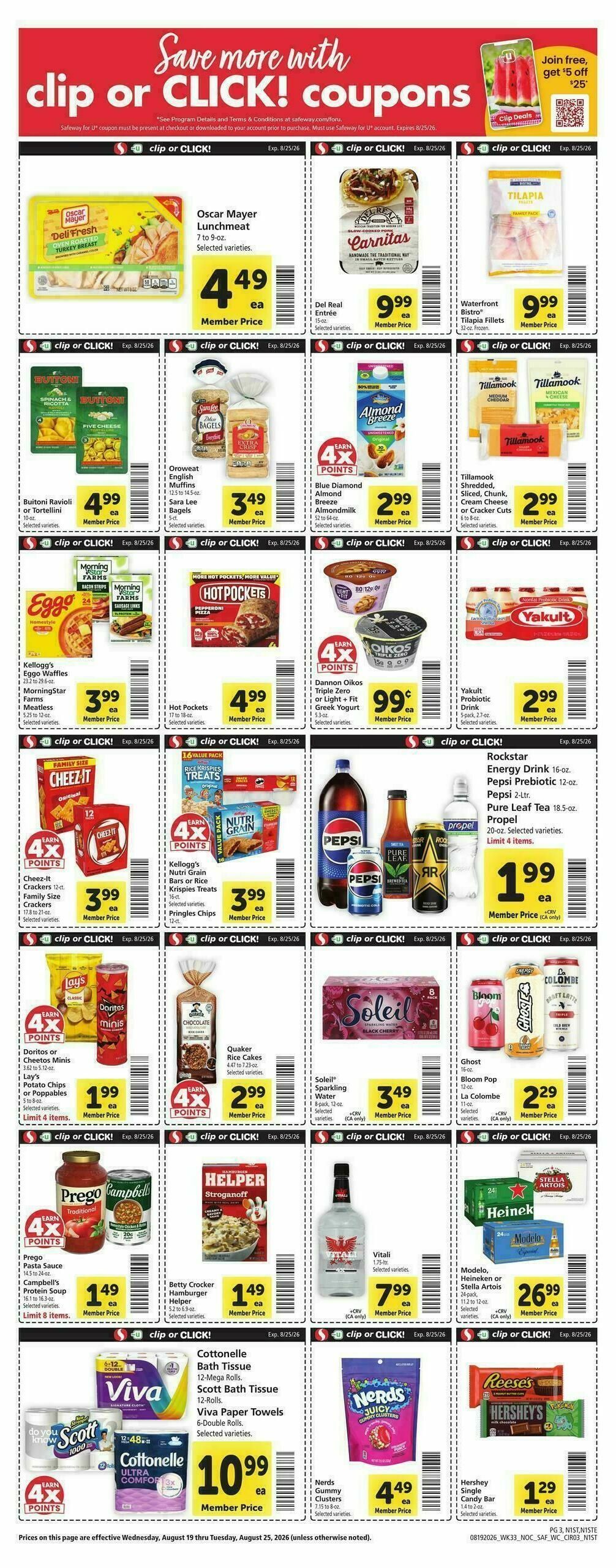 Safeway Weekly Ad from August 19