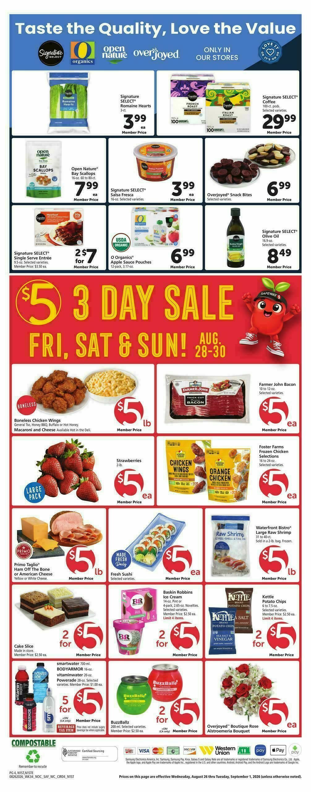 Safeway Weekly Ad from August 26