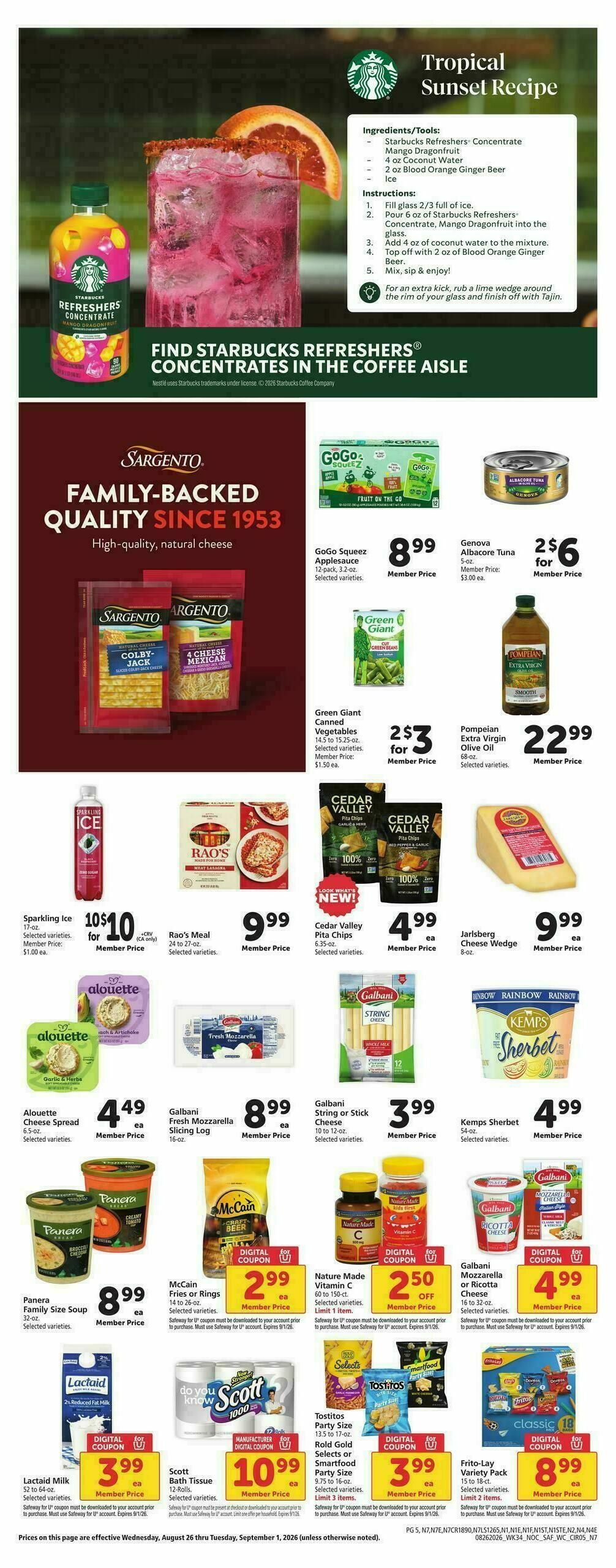 Safeway Weekly Ad from August 26