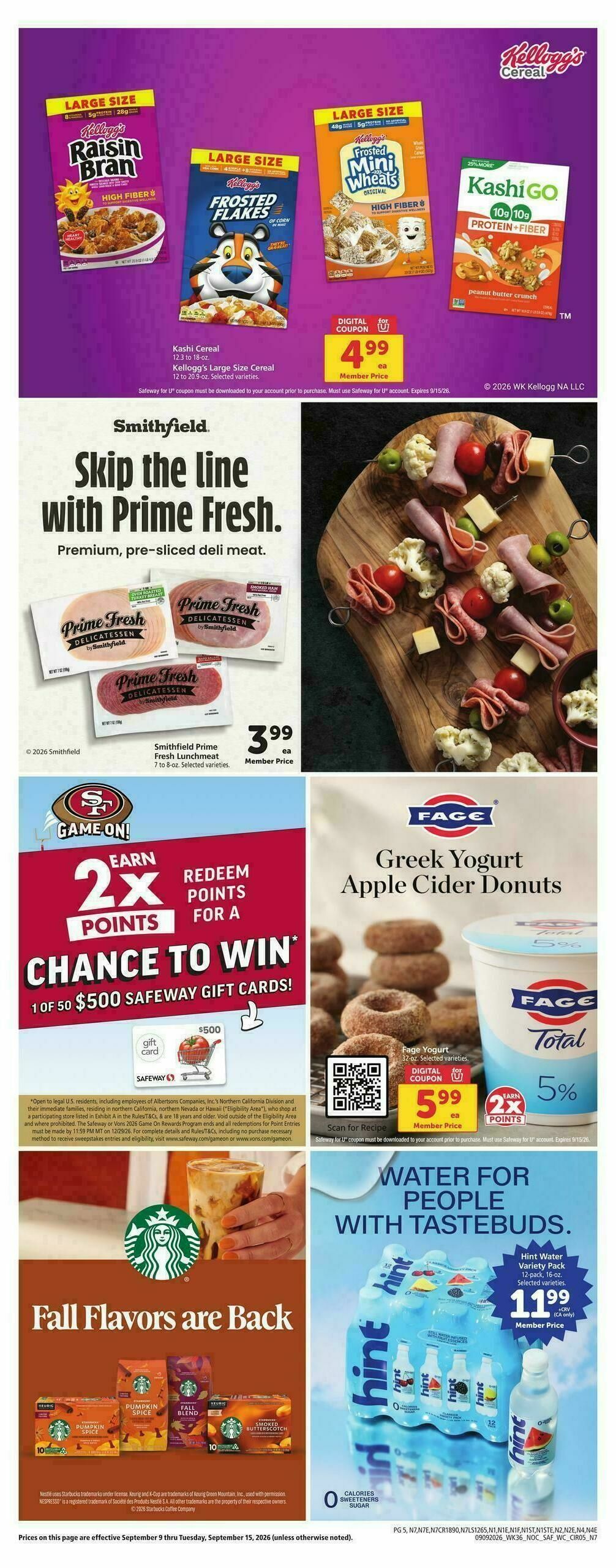 Safeway Weekly Ad from September 9