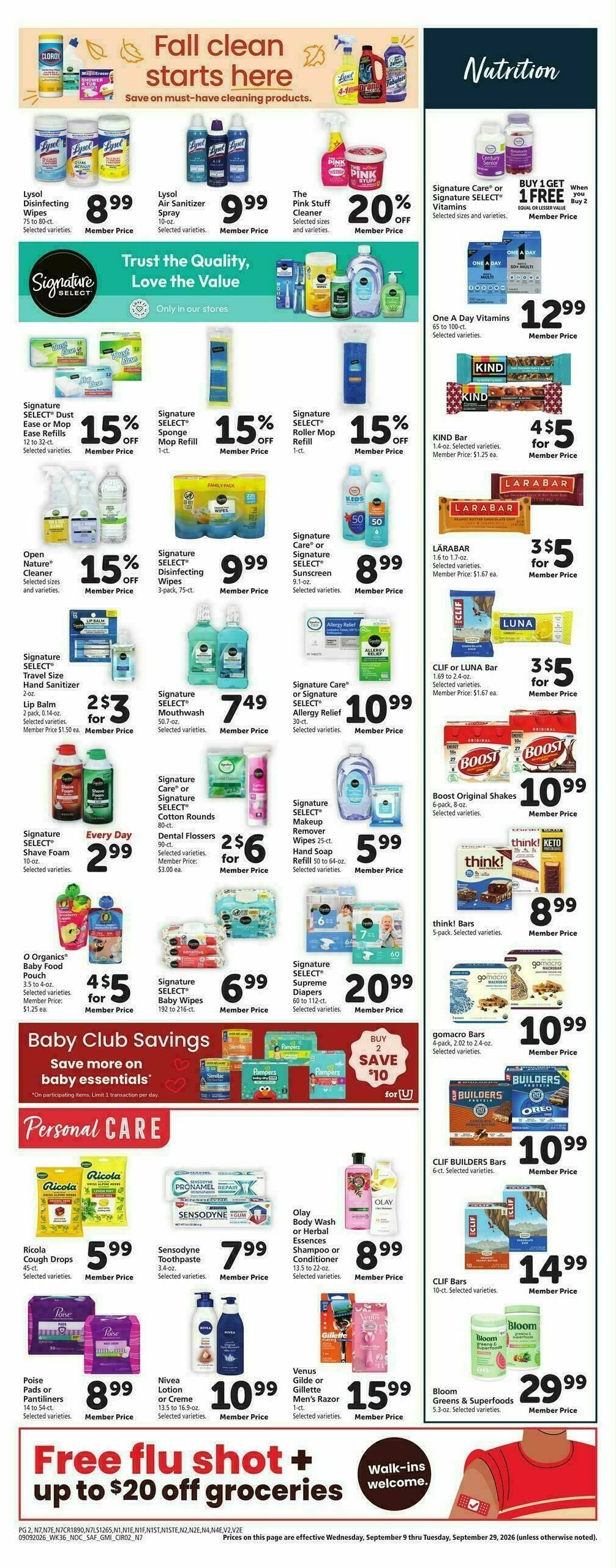 Safeway Weekly Ad from September 9