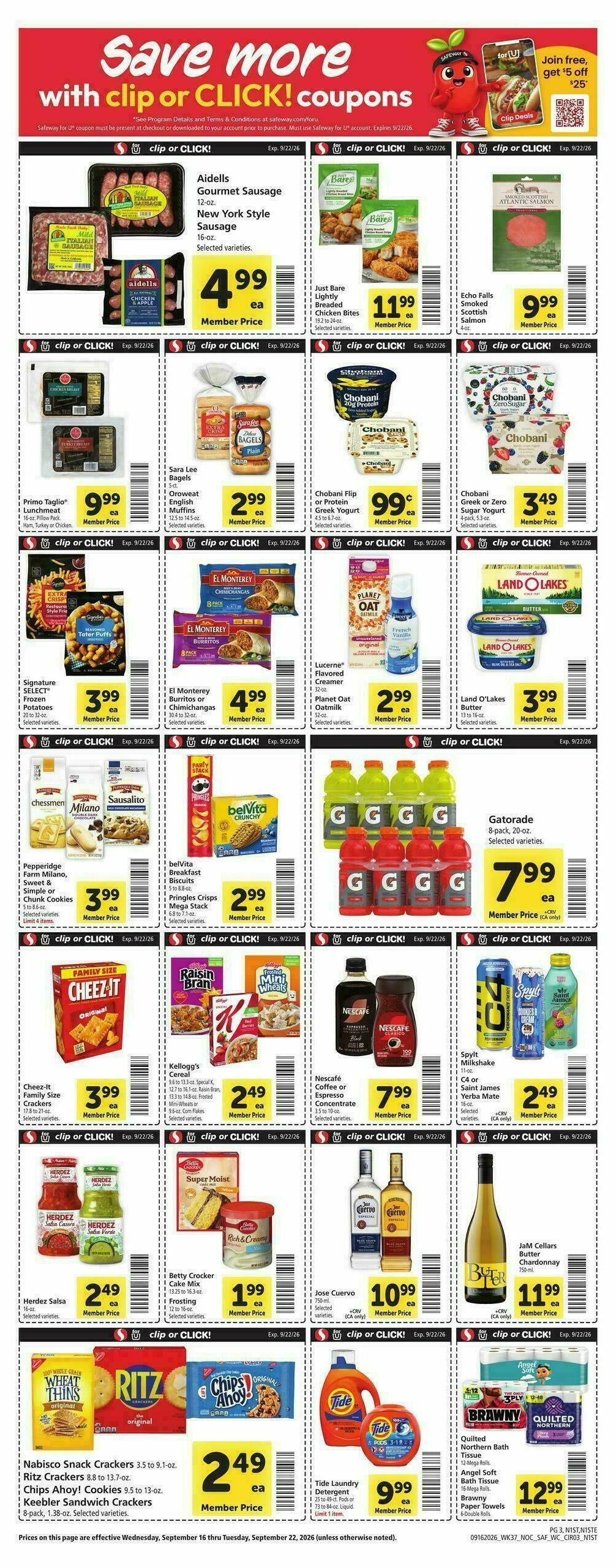 Safeway Weekly Ad from September 16