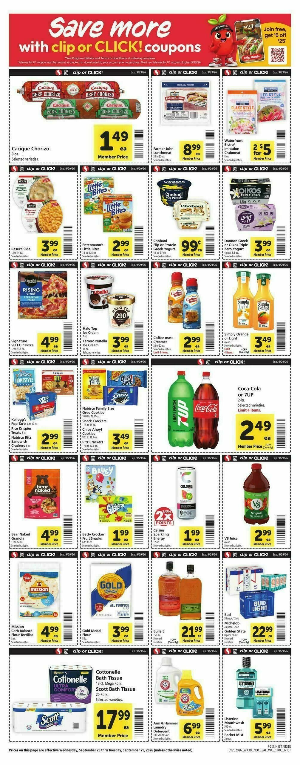 Safeway Weekly Ad from September 23