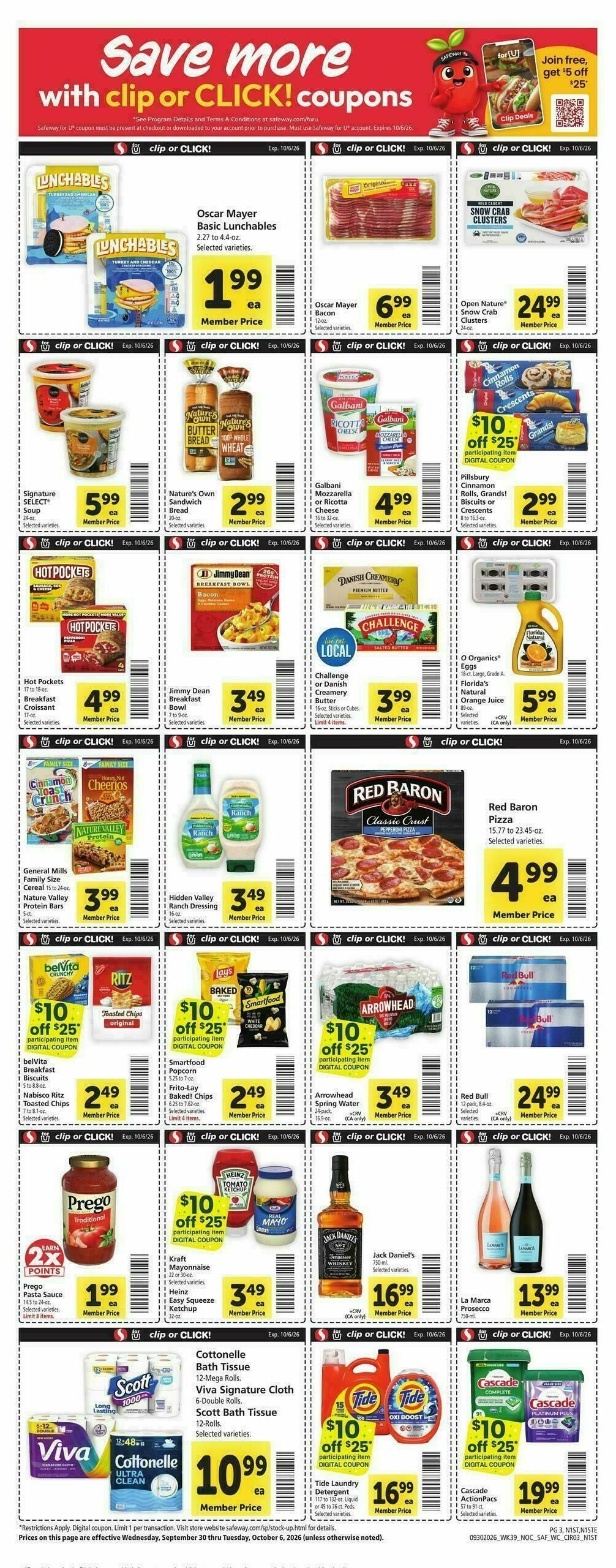 Safeway Weekly Ad from September 30
