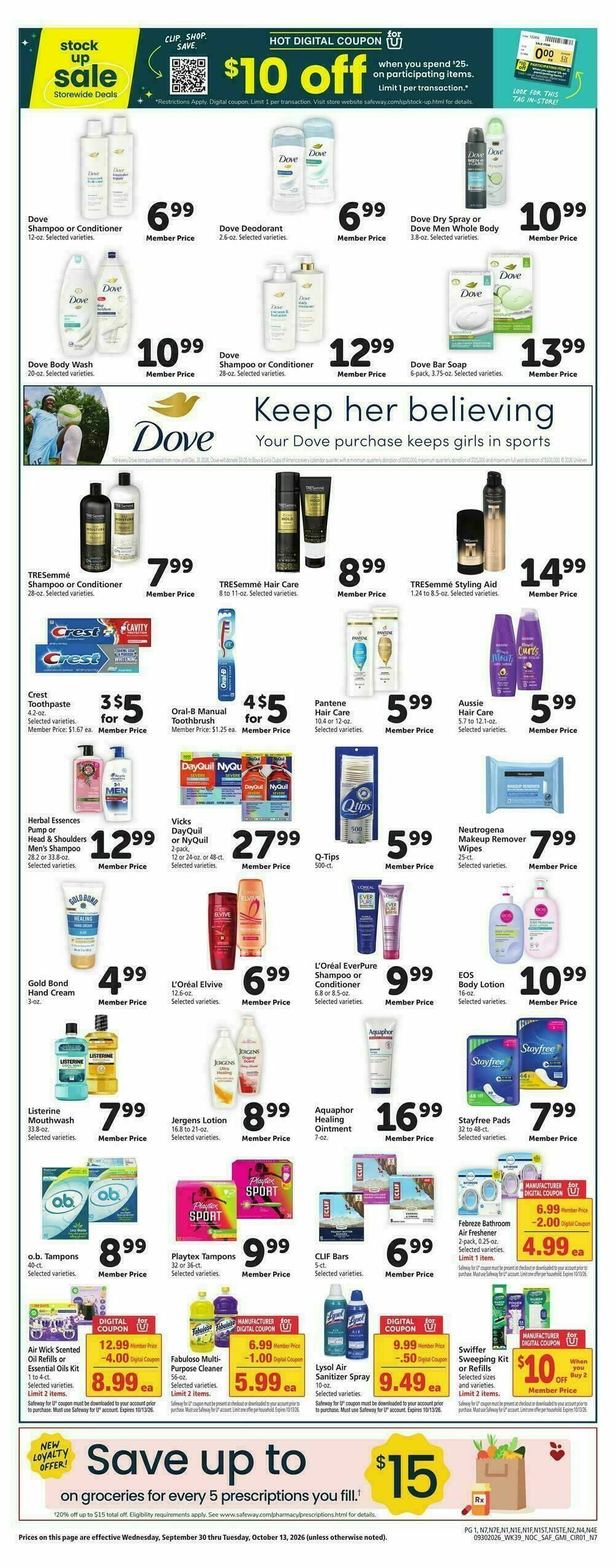 Safeway Weekly Ad from September 30