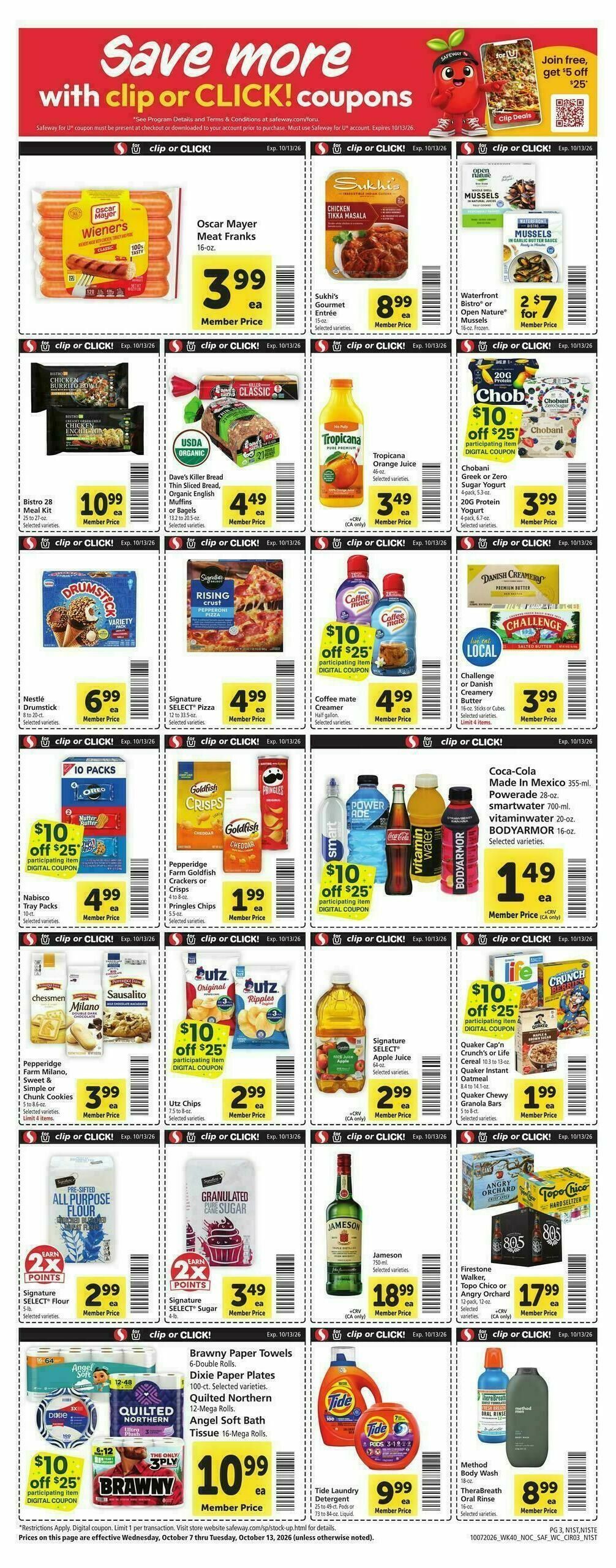 Safeway Weekly Ad from October 7