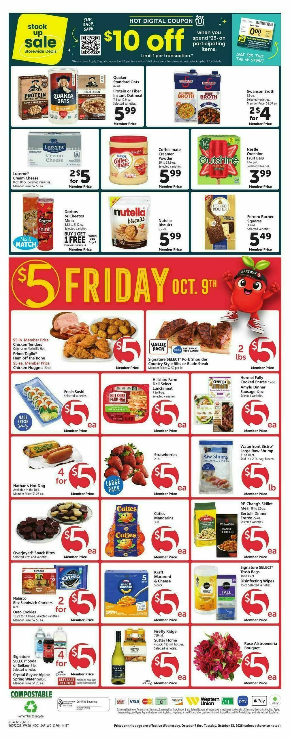 Safeway Weekly Ad from October 7