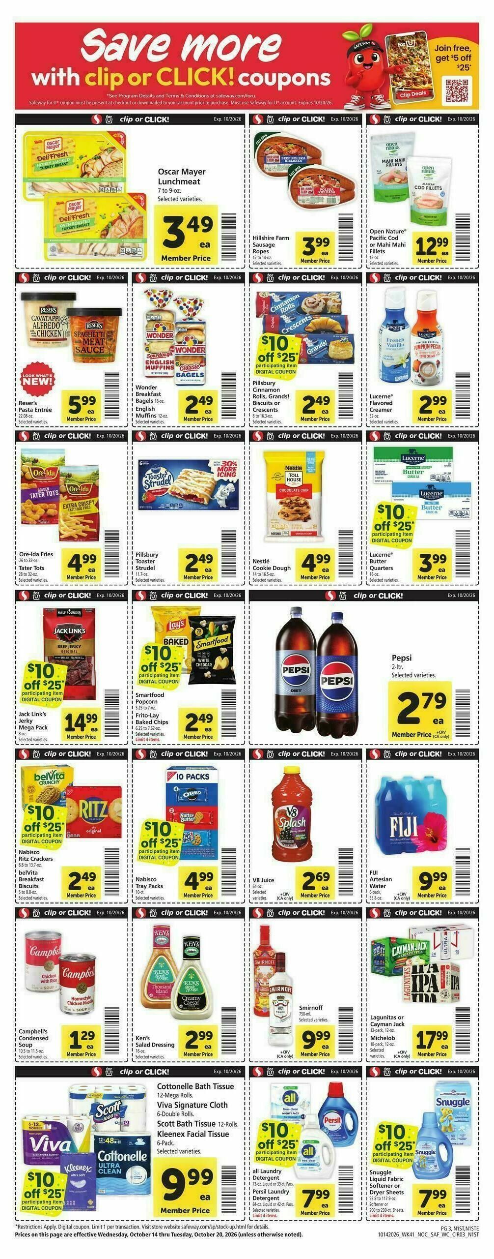 Safeway Weekly Ad from October 14