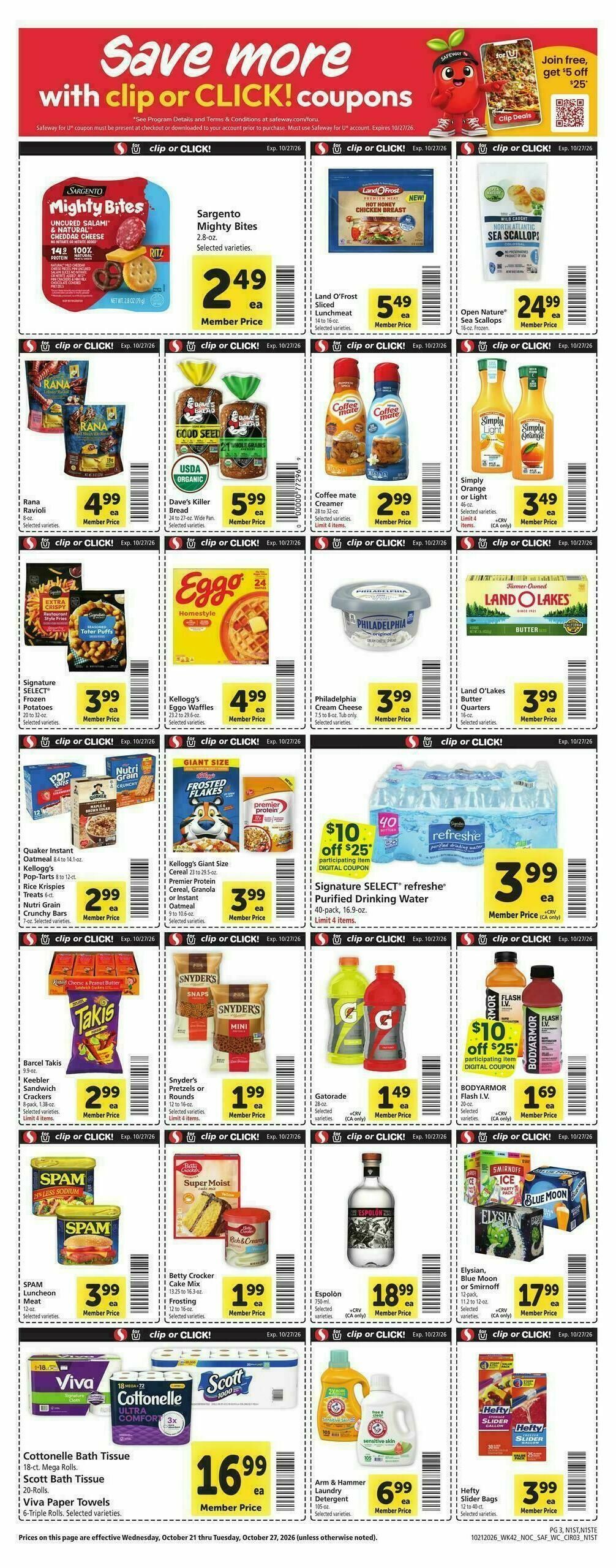 Safeway Weekly Ad from October 21