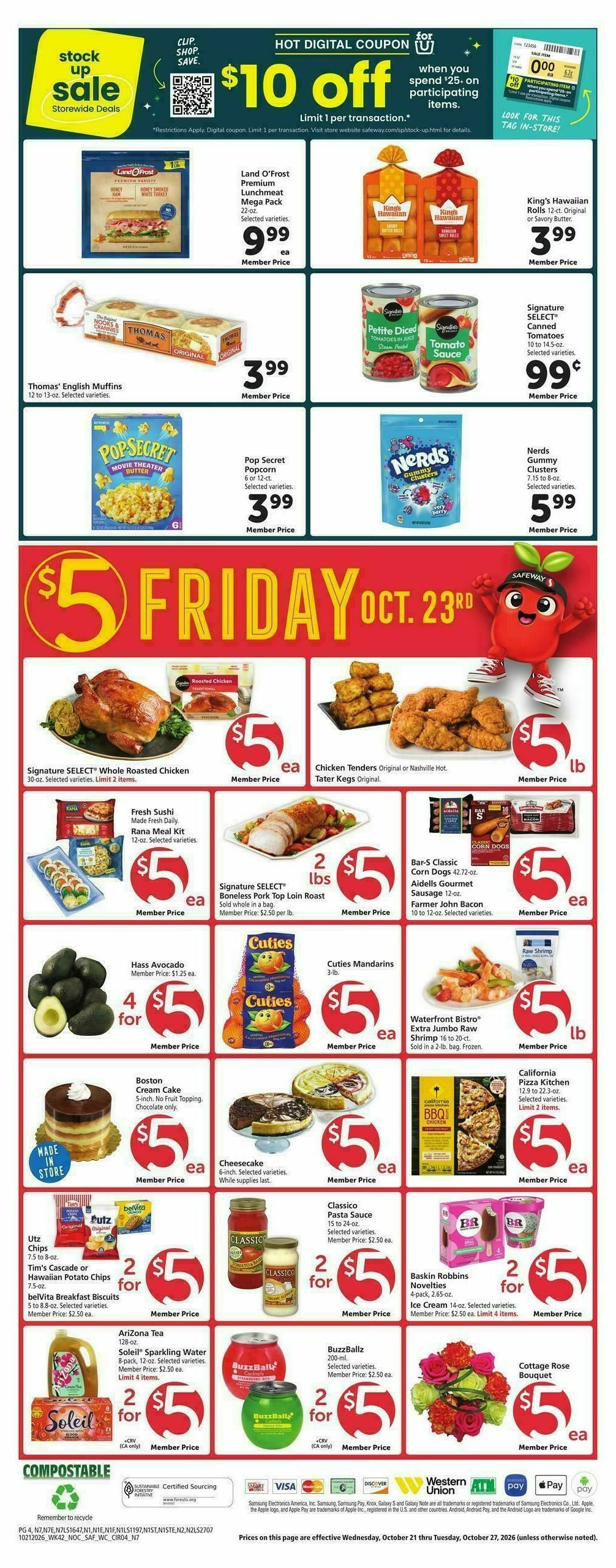 Safeway Weekly Ad from October 21