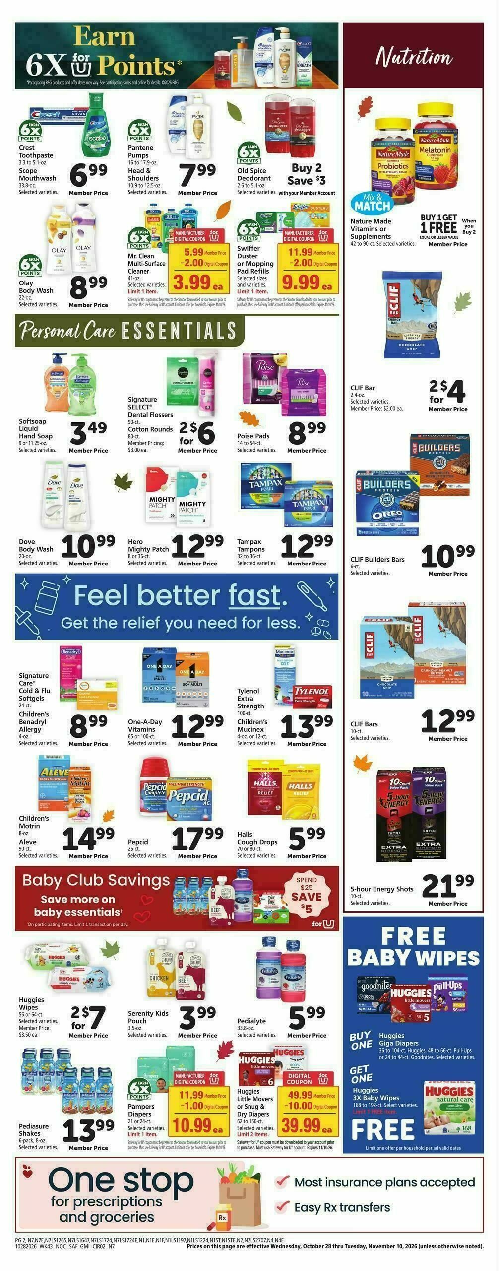 Safeway Weekly Ad from October 28