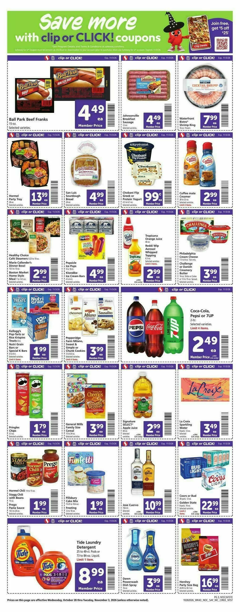 Safeway Weekly Ad from October 28