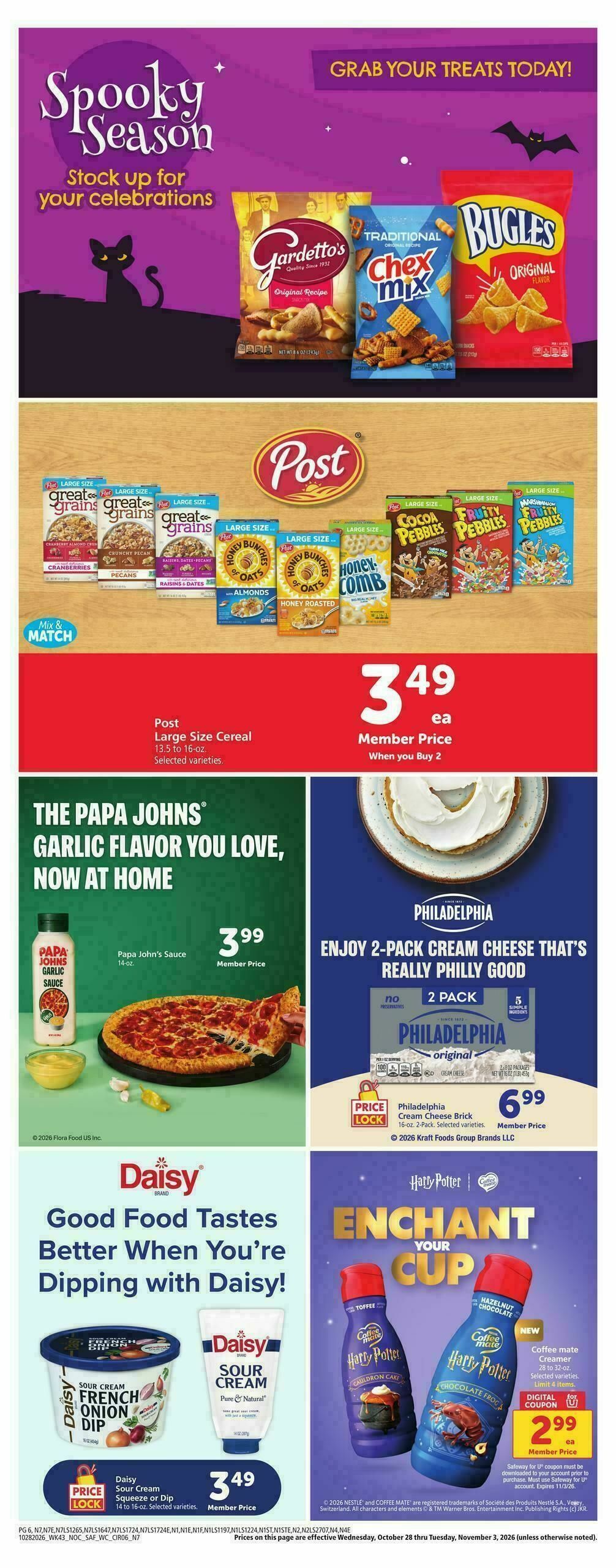 Safeway Weekly Ad from October 28