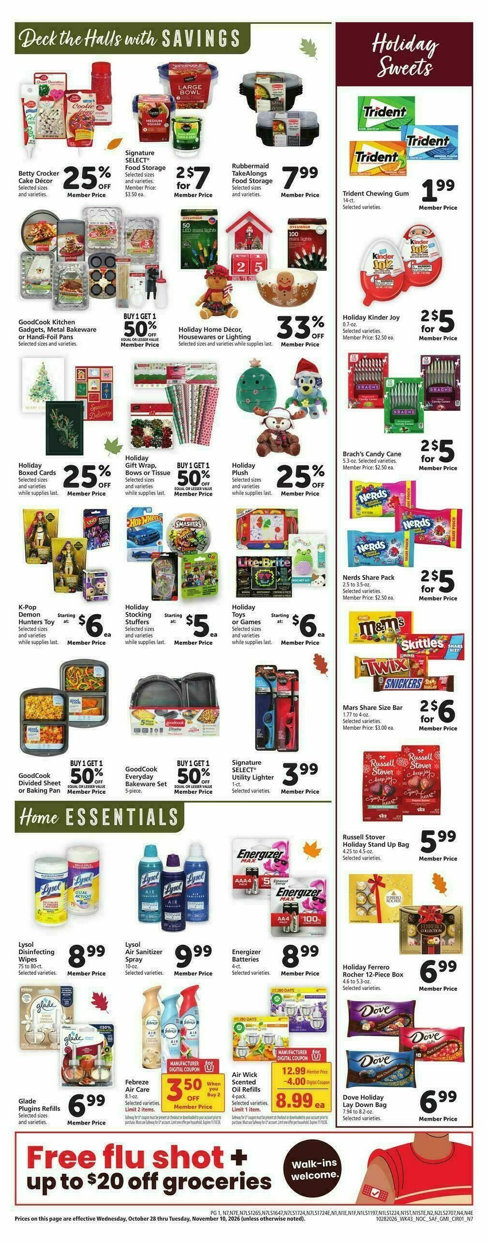 Safeway Weekly Ad from October 28