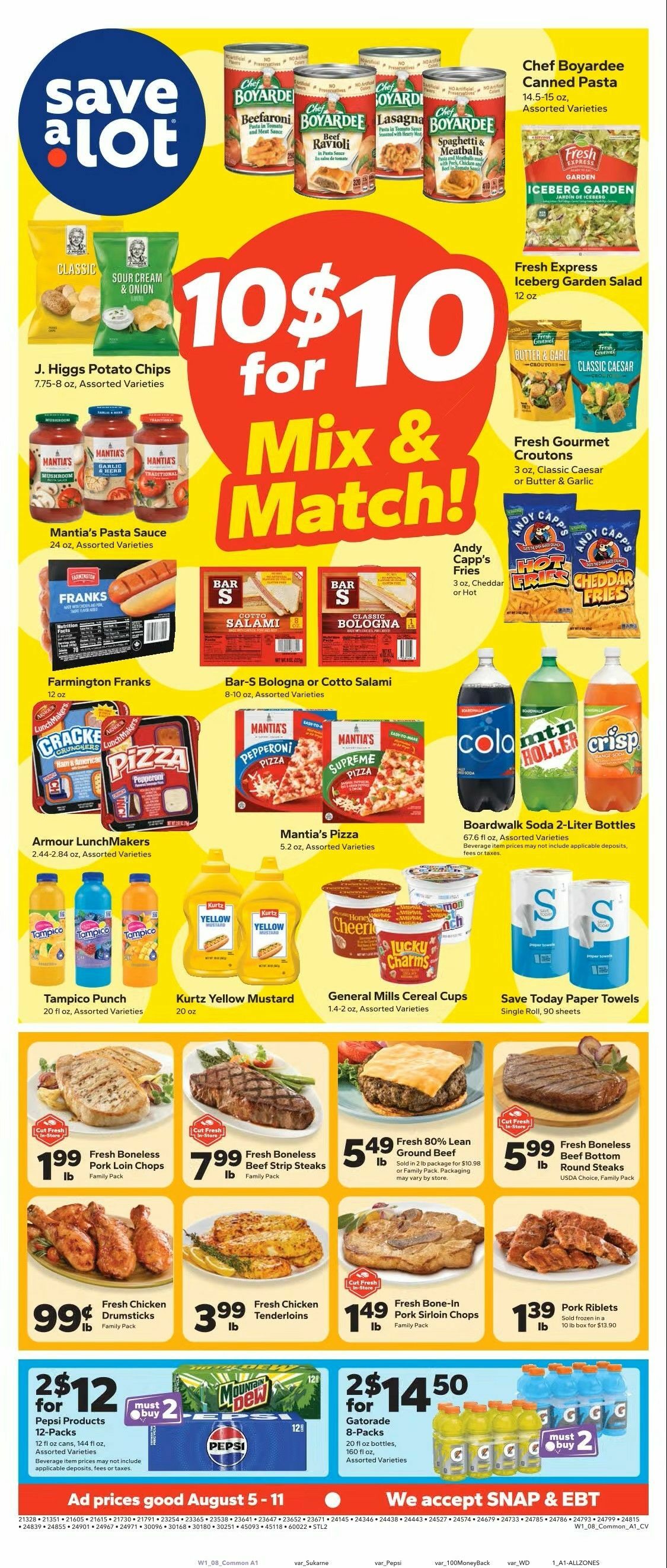 Save A Lot Weekly Ad from August 5