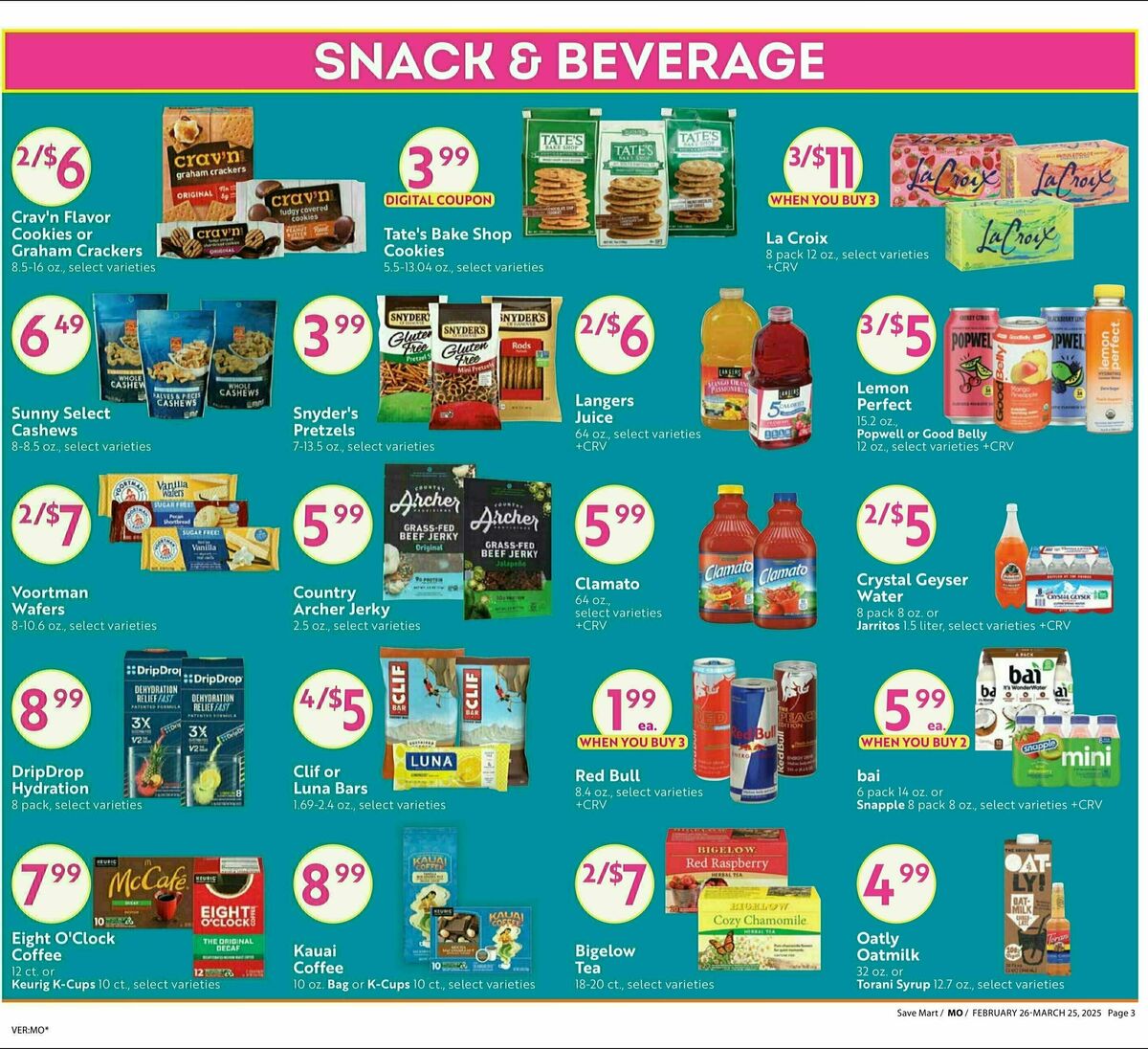 Save Mart Big Monthly Deals Weekly Ad from February 26