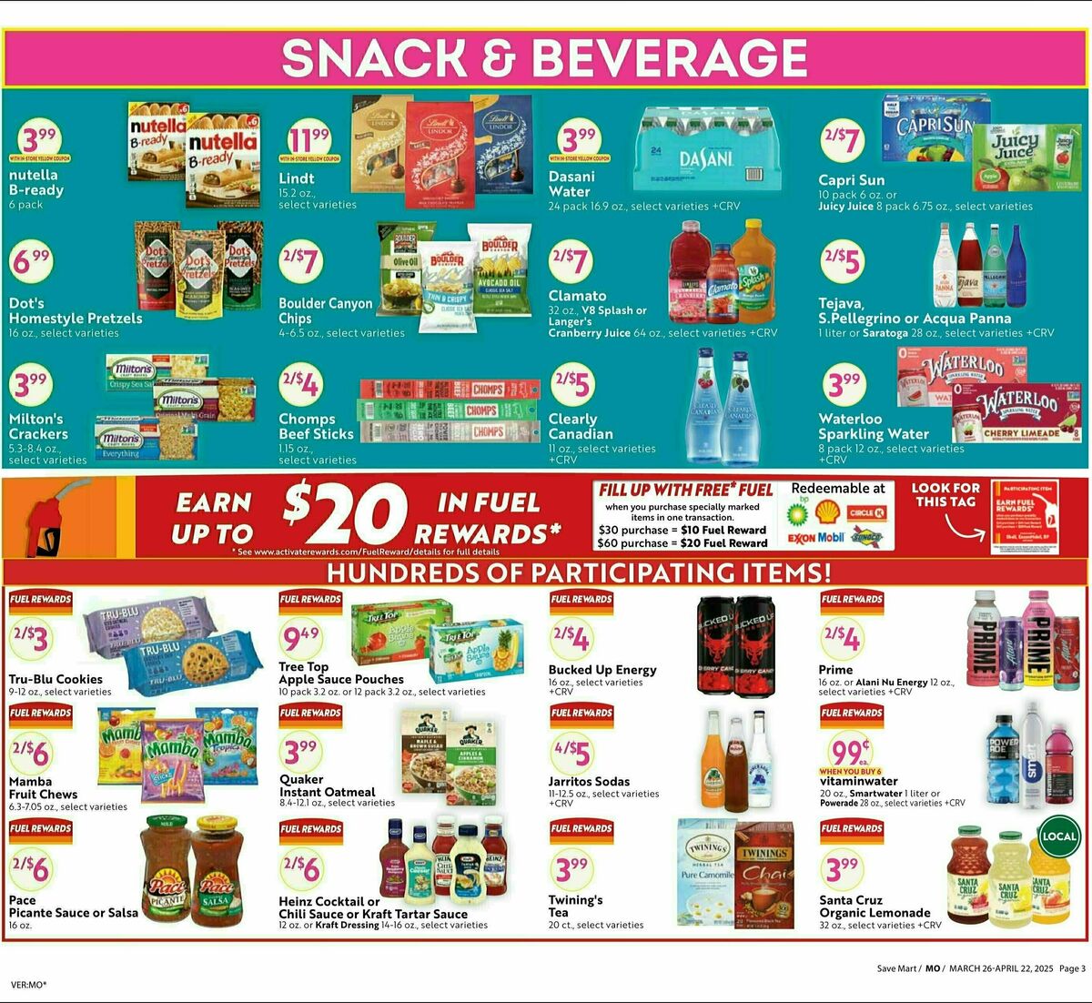 Save Mart Big Monthly Deals Weekly Ad from March 26