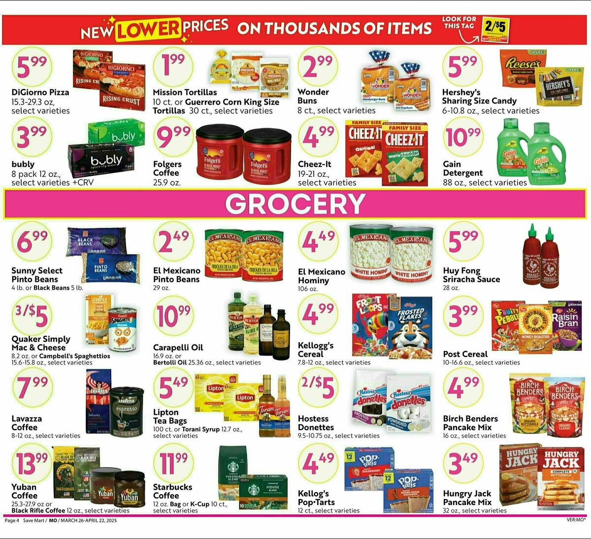 Save Mart Big Monthly Deals Weekly Ad from March 26