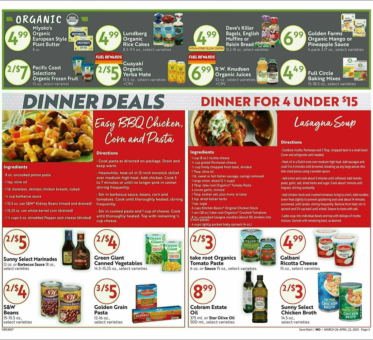 Save Mart Big Monthly Deals Weekly Ad from March 26