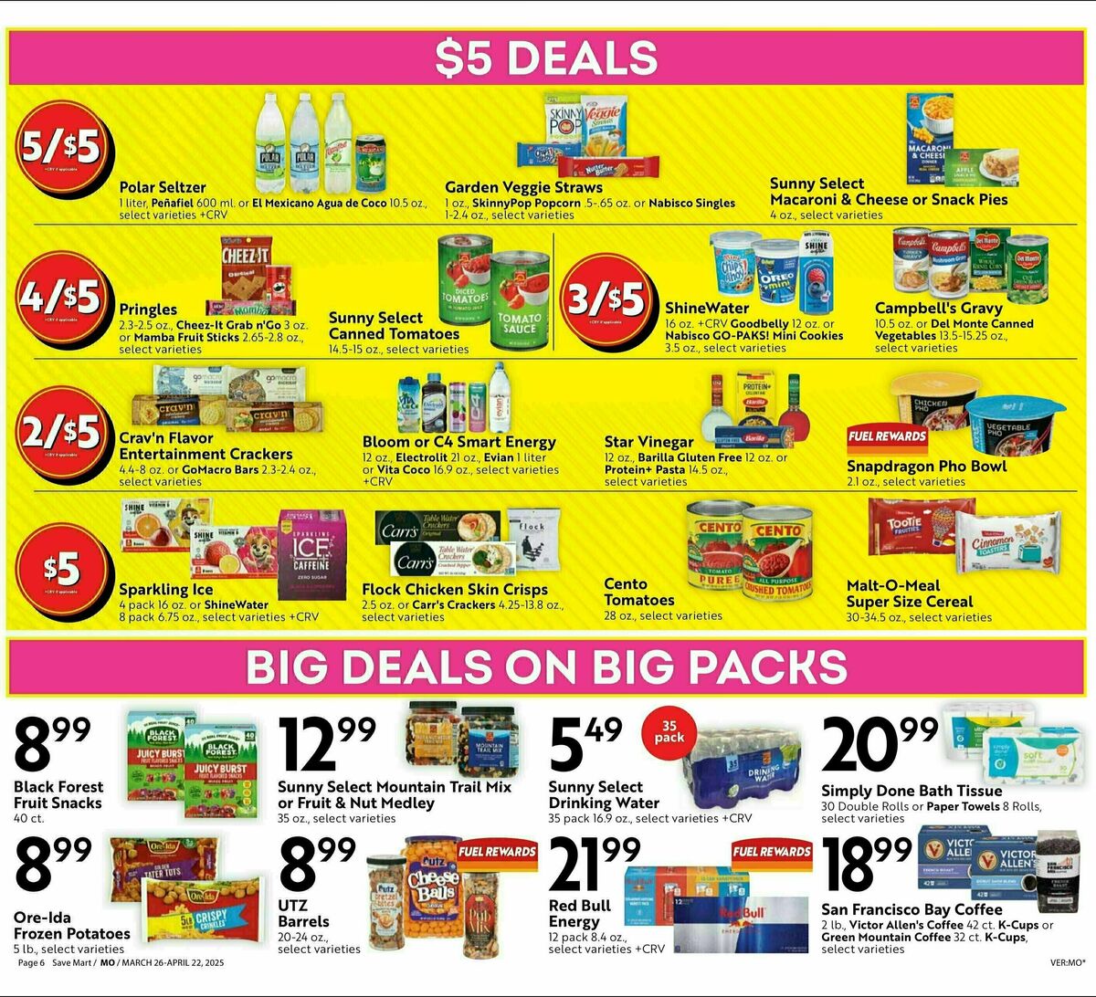 Save Mart Big Monthly Deals Weekly Ad from March 26