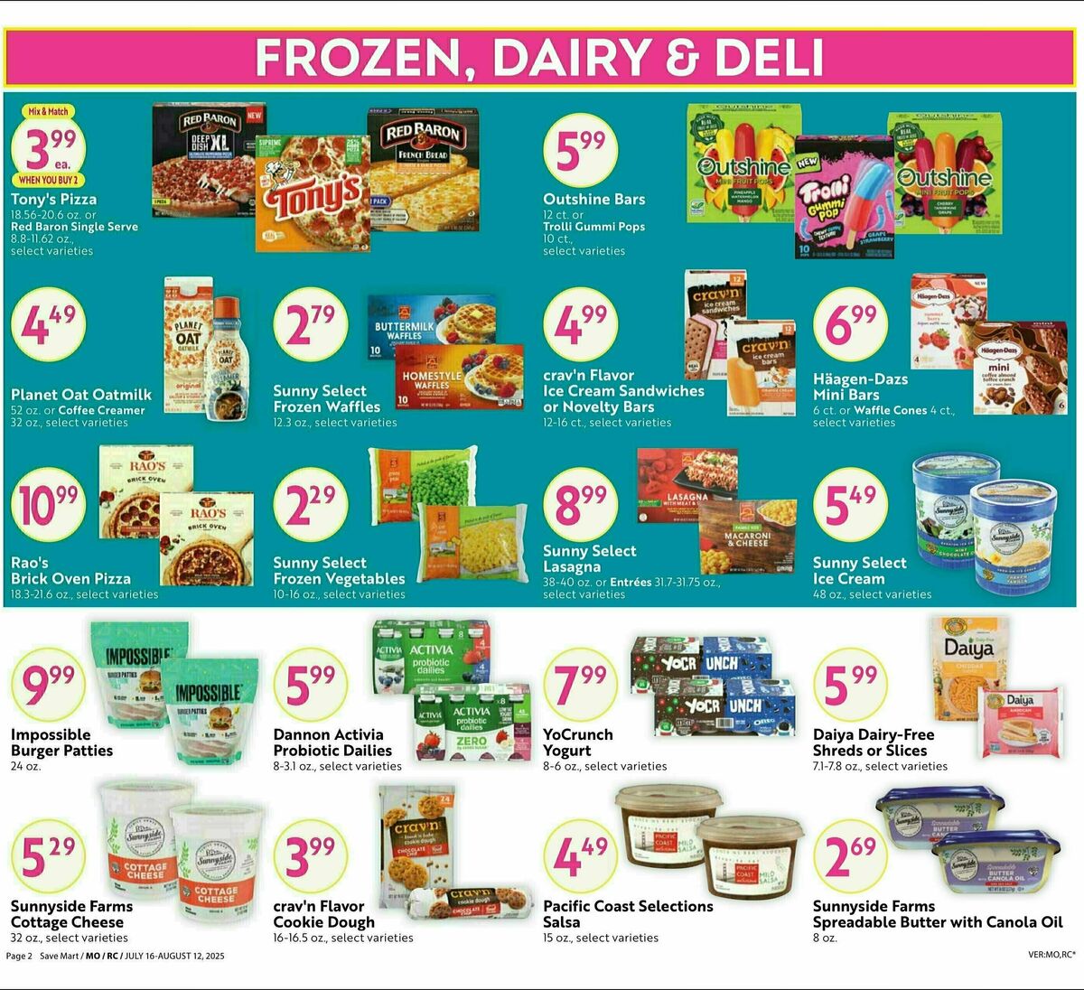 Save Mart Big Monthly Deals Weekly Ad from July 16